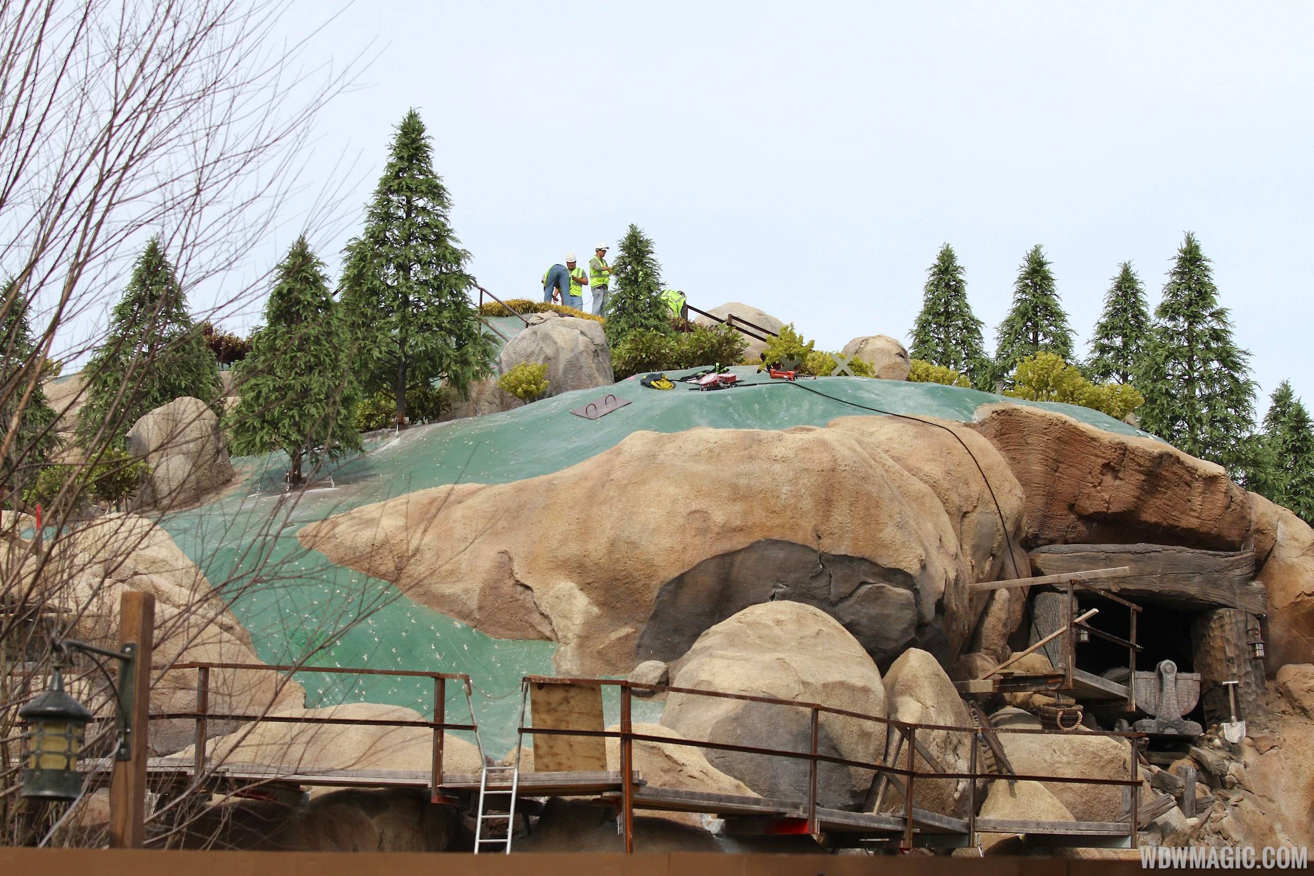 PHOTOS  - Major landscaping installation underway at the Seven Dwarfs Mine Train Coaster