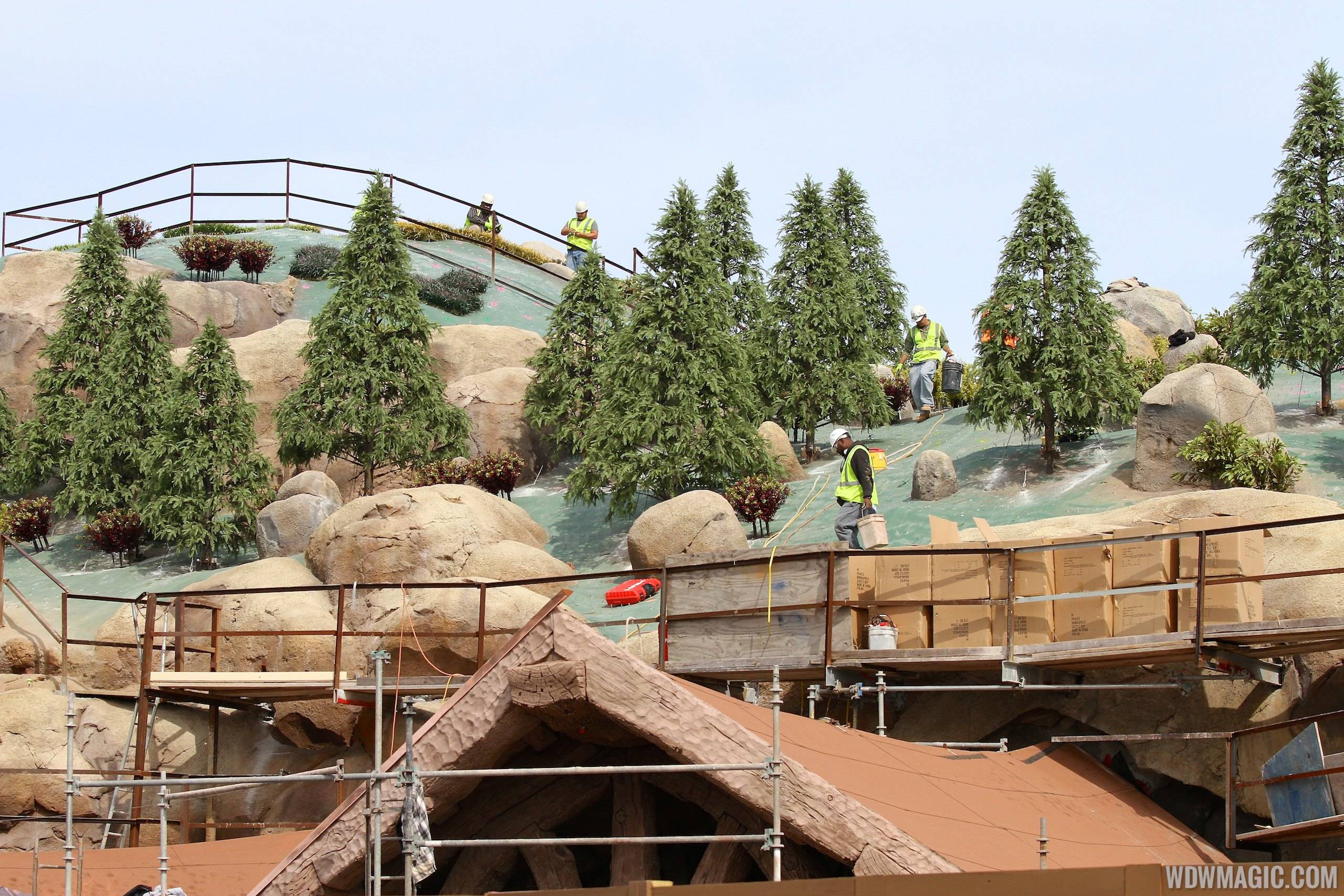 PHOTOS  - Major landscaping installation underway at the Seven Dwarfs Mine Train Coaster