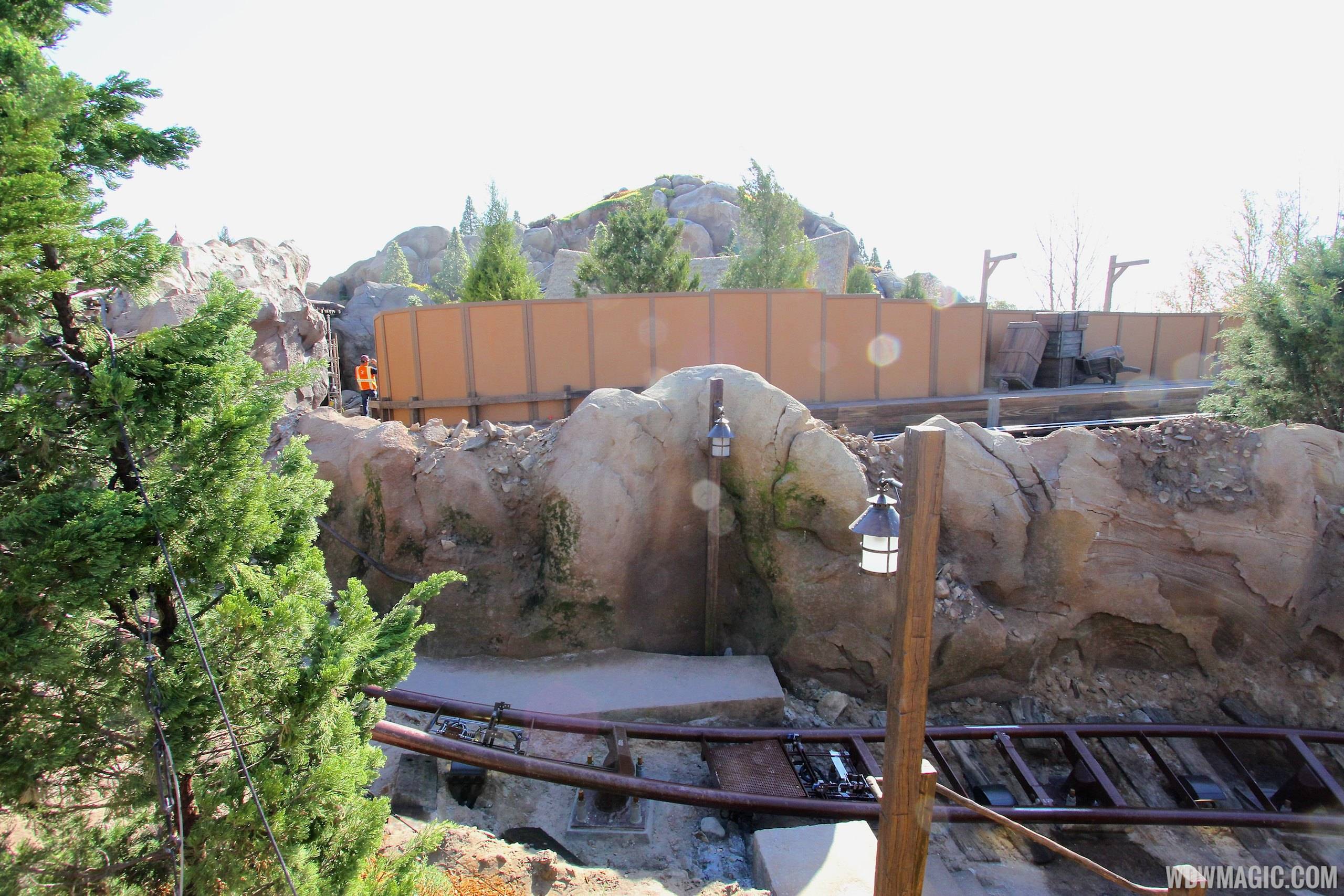 Seven Dwarfs Mine Train coaster construction
