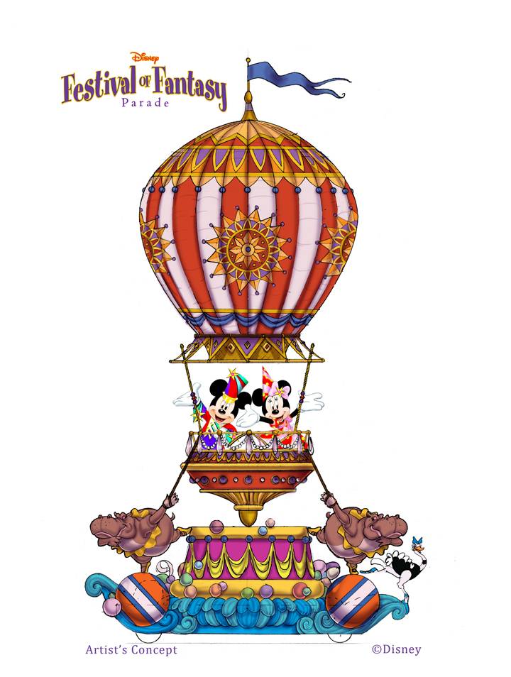 Festival of Fantasy Parade concept art - Mickey and Minnie float