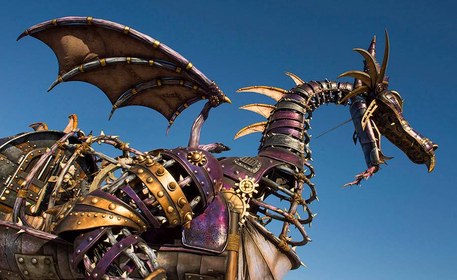 Maleficent Steampunk-inspired Dragon for Disney Festival of Fantasy Parade