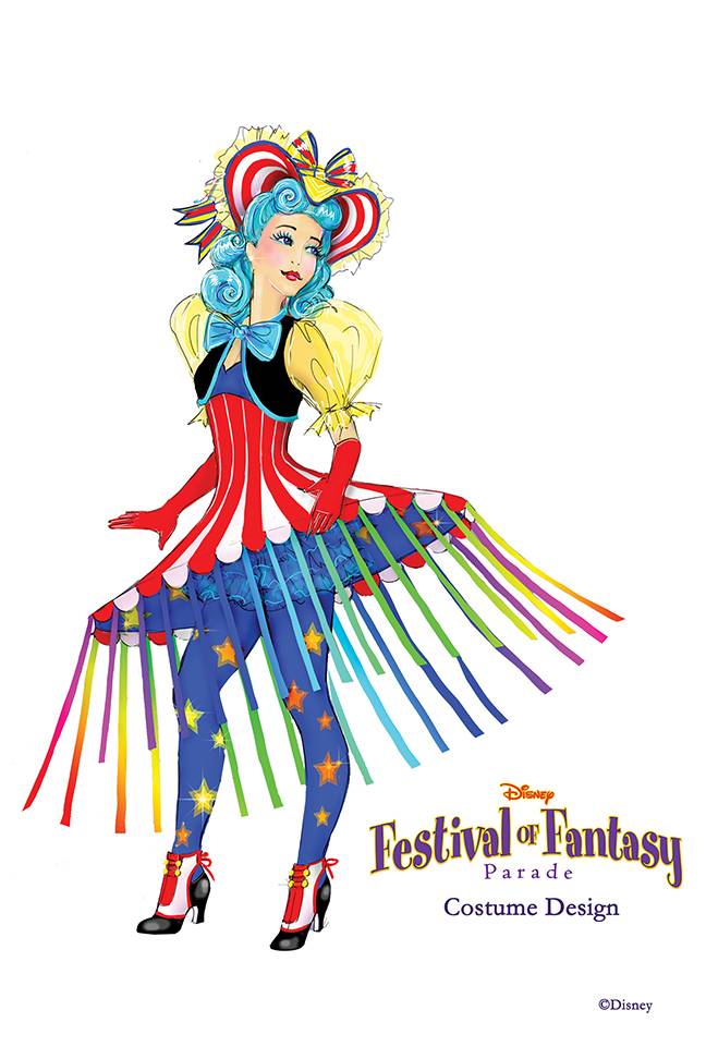 Disney Festival of Fantasy Parade Costumes - Cha Cha Girl concept art