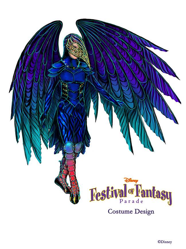 Disney Festival of Fantasy Parade Costumes - Raven concept art