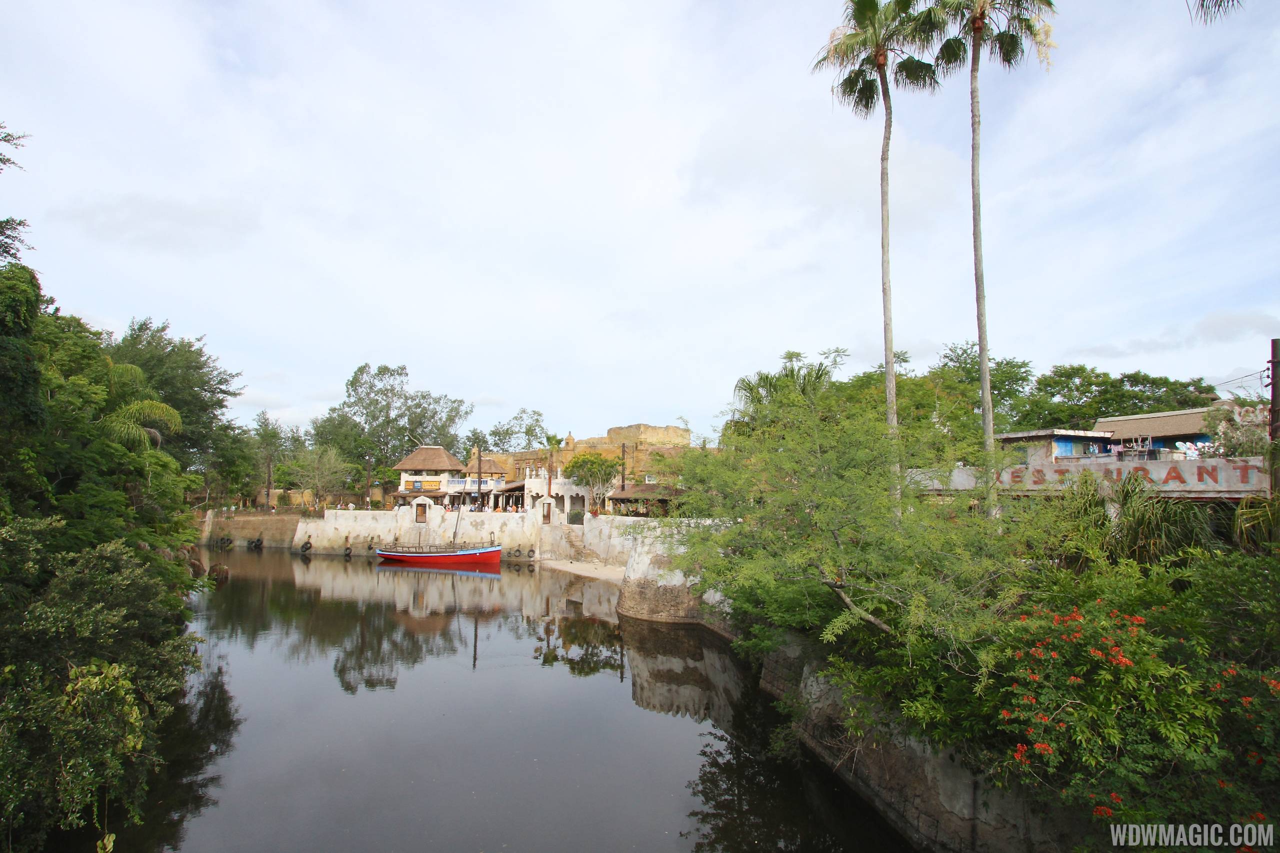 New Harambe Theatre area in Africa - View from the Discovery Island bridge