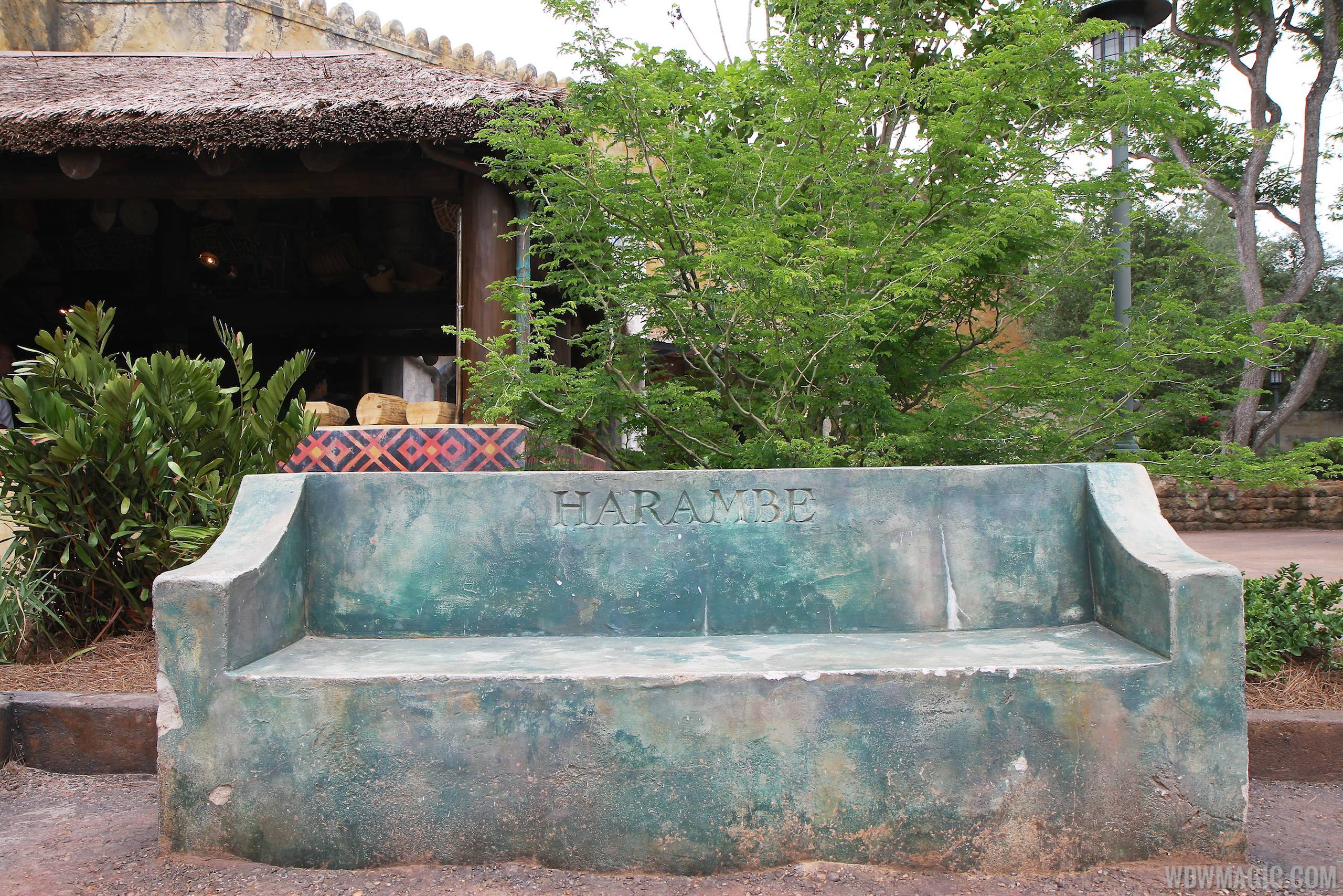 New Harambe Theatre area in Africa - Harambe bench