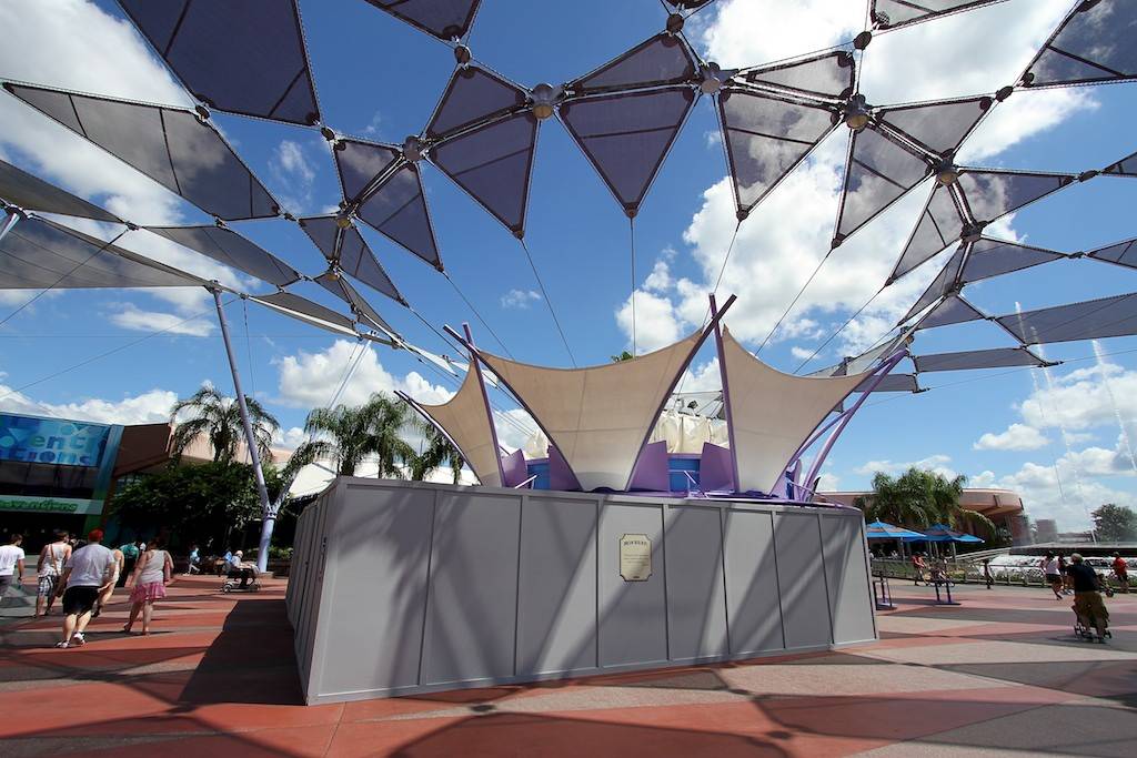 PHOTOS - Epcot's Future World tip board area walled off