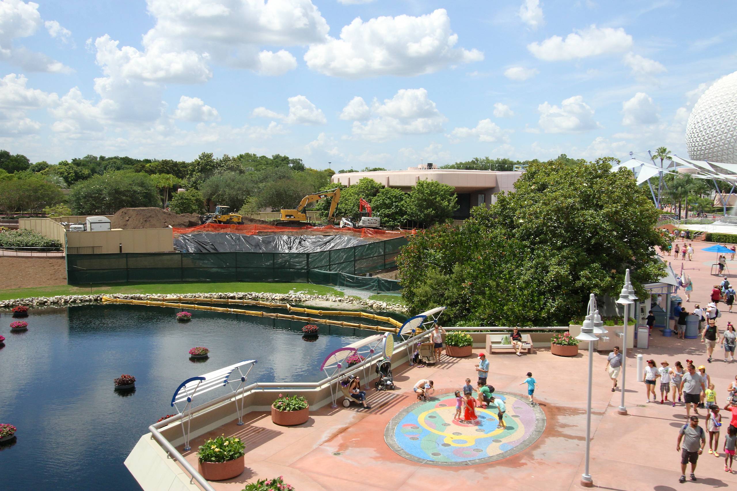 Utility work in Epcot Future World