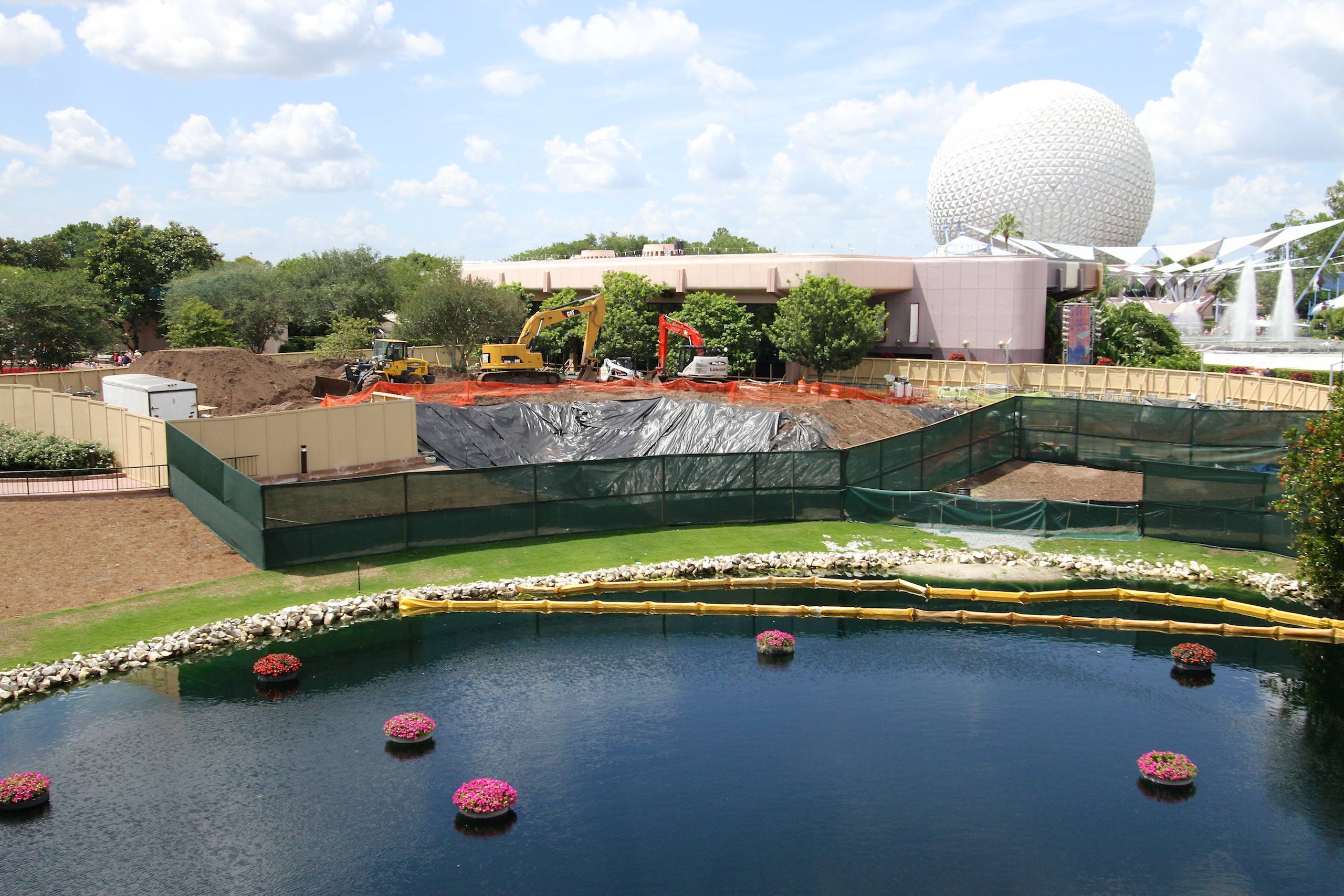 Utility work in Epcot Future World