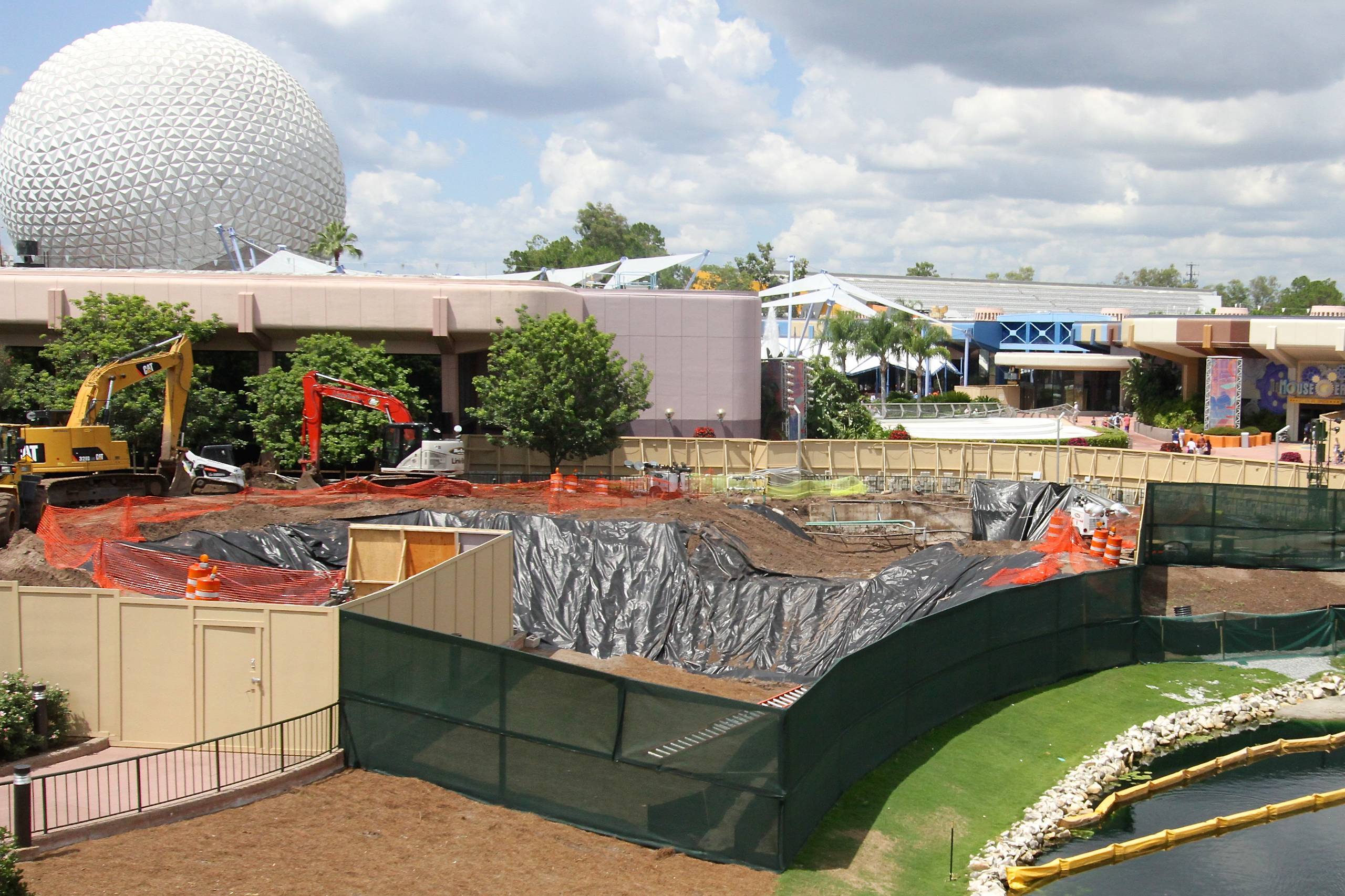 Utility work in Epcot Future World