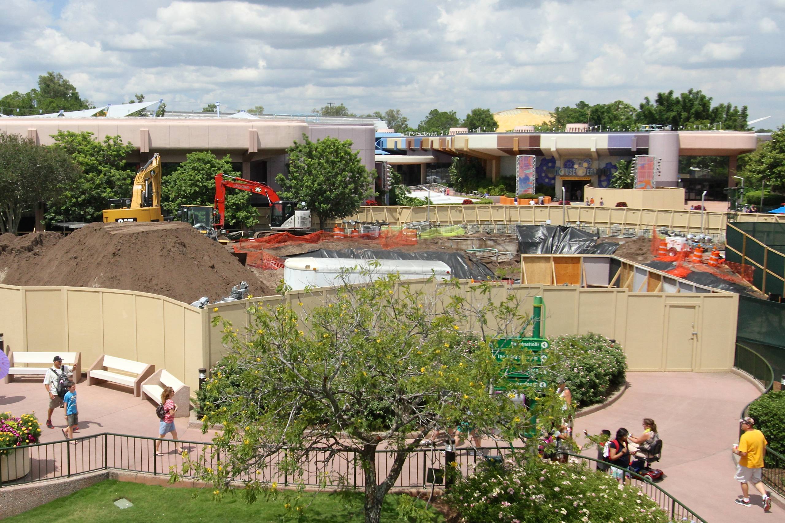 Utility work in Epcot Future World