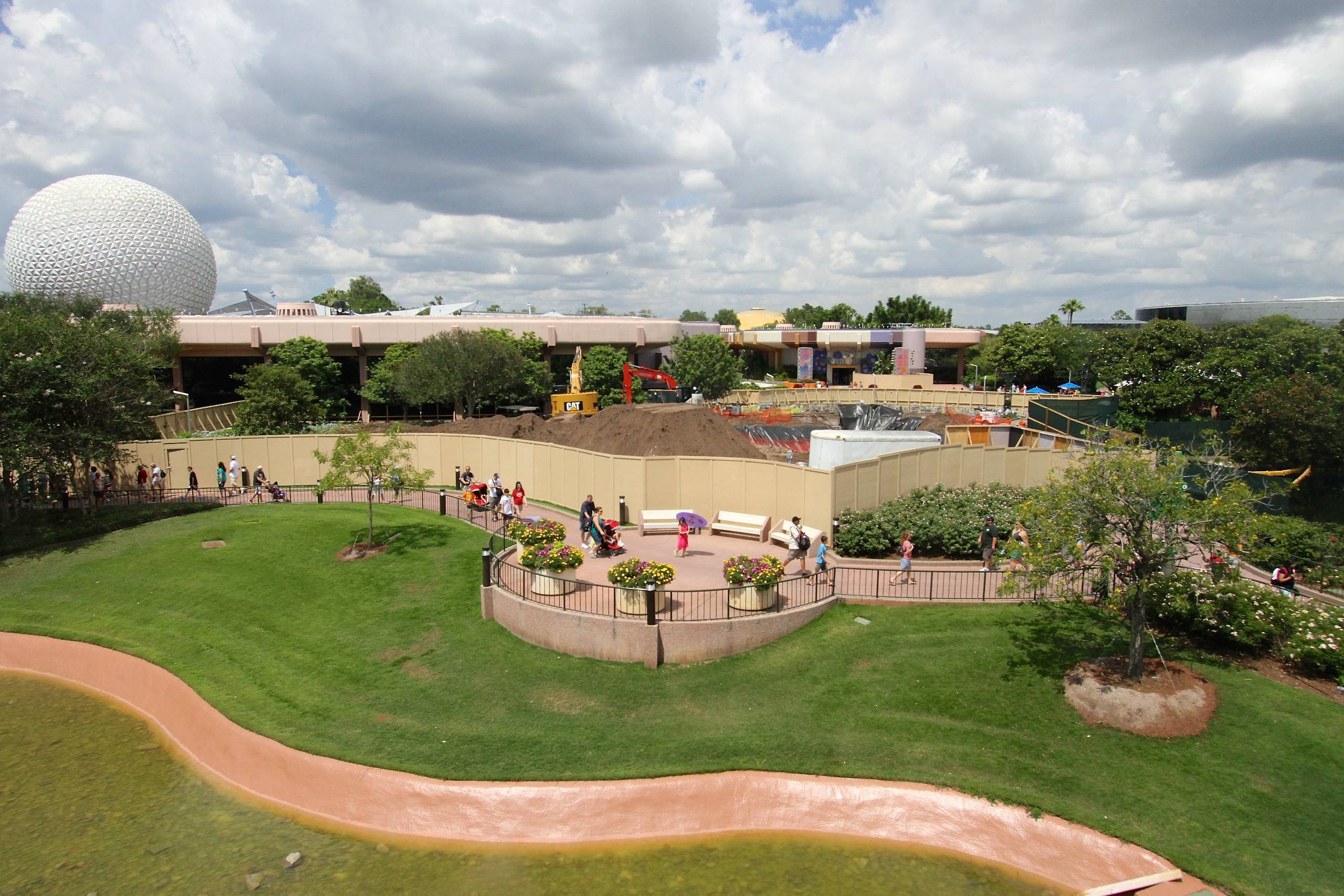Utility work in Epcot Future World