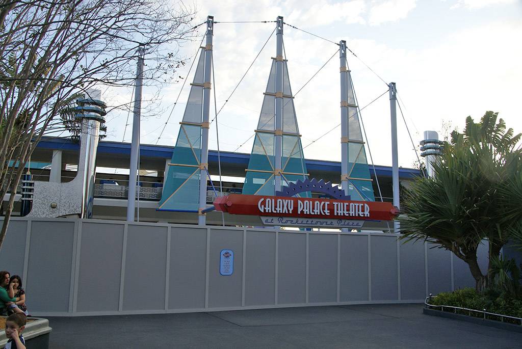The entrance of the now closed Galaxy Palace Theater.