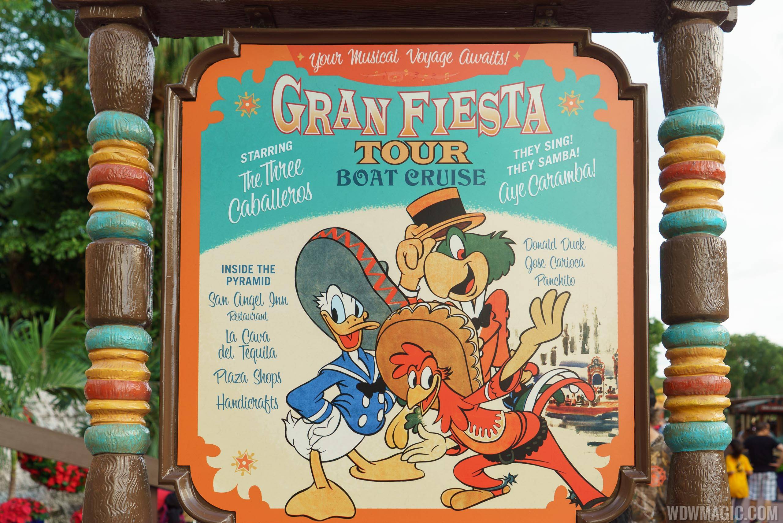 New Gran Fiesta Tour signage outside the Mexico Pavilion