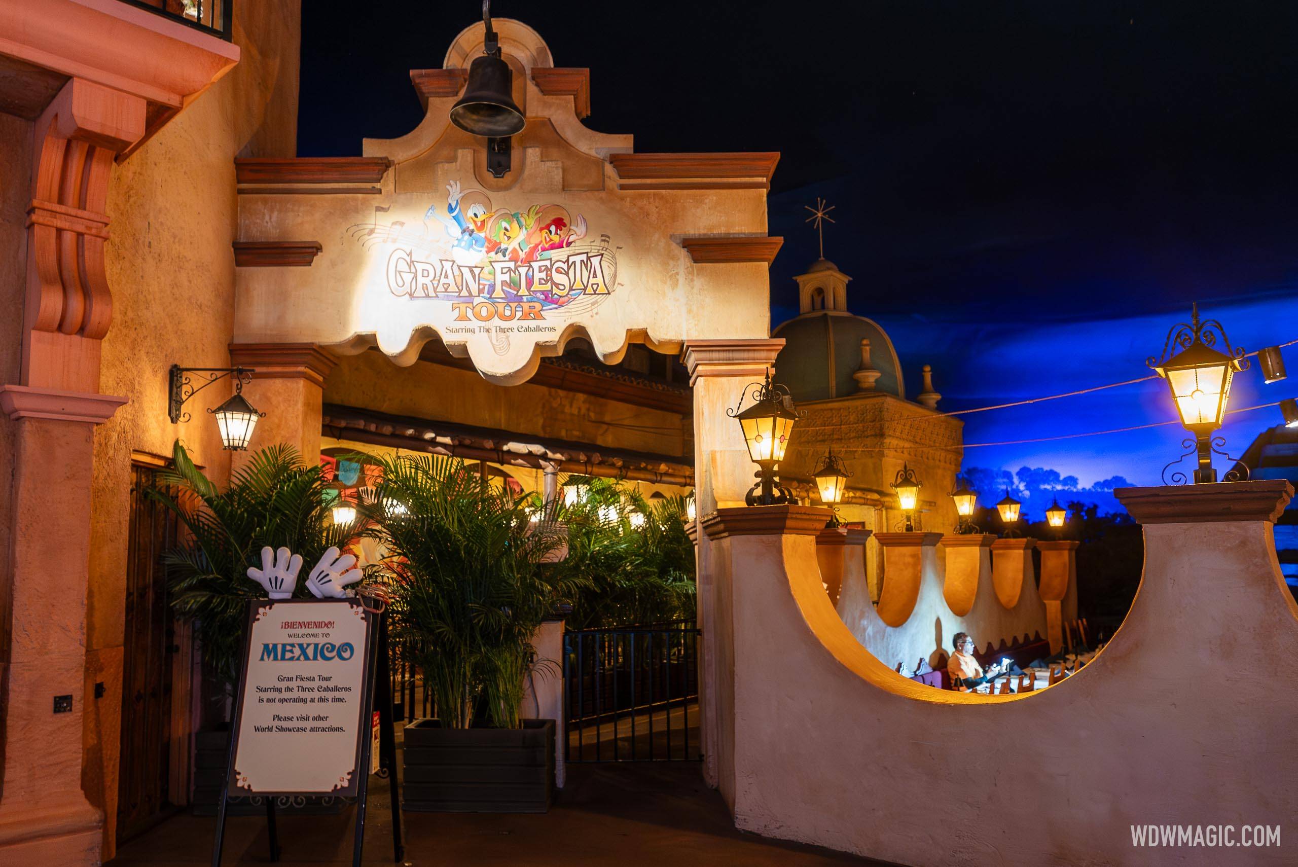 Gran Fiesta Tour Starring The Three Caballeros Closed for Refurbishment 2025