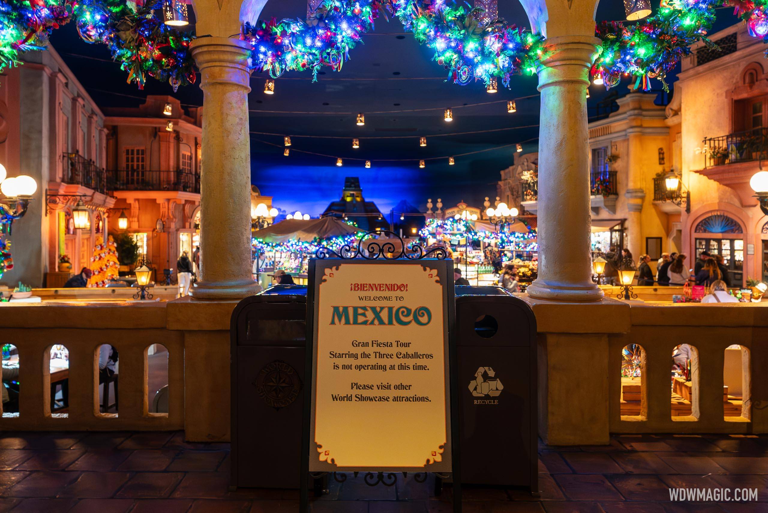 Gran Fiesta Tour Starring The Three Caballeros Closed for Refurbishment 2025