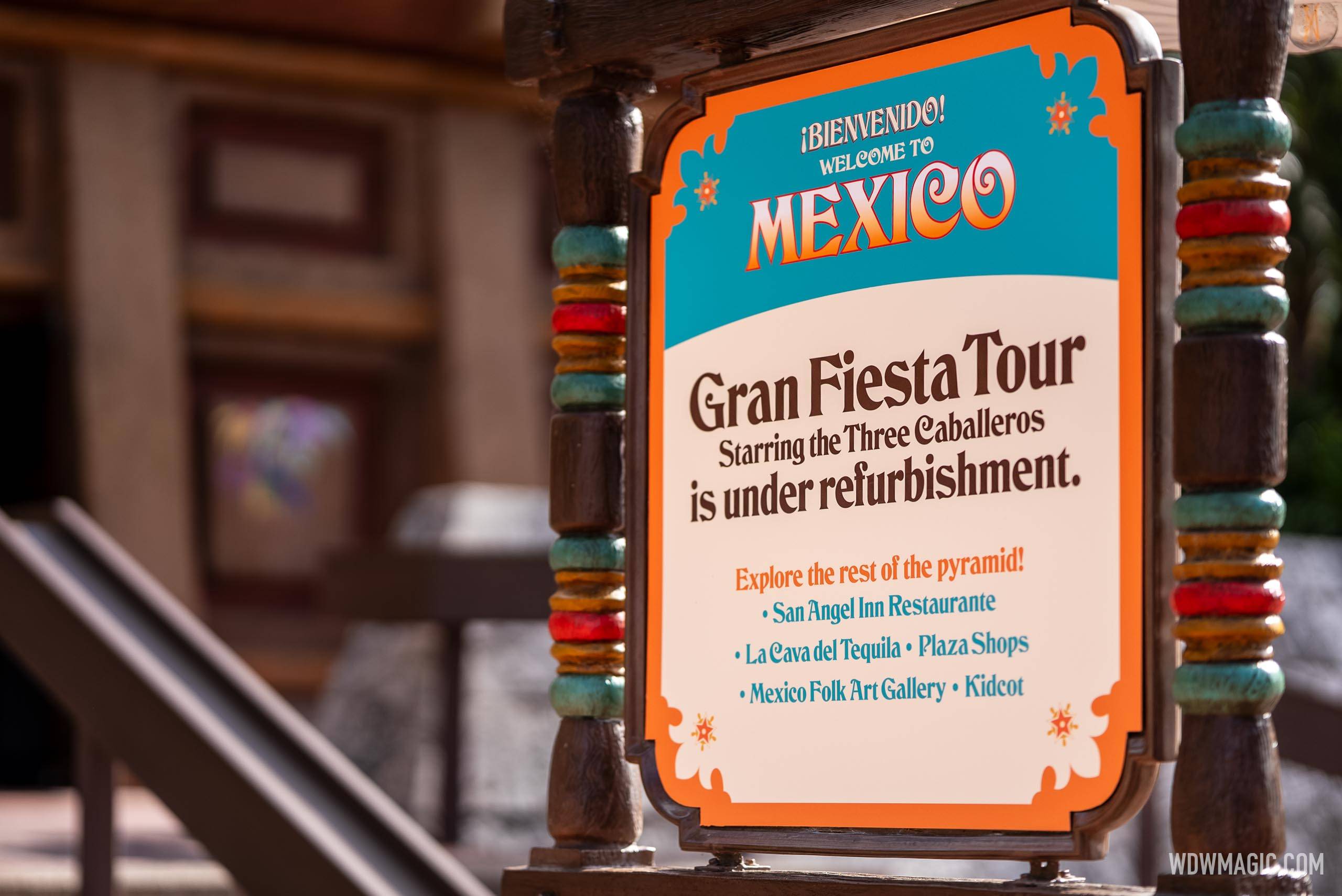 Gran Fiesta Tour Starring The Three Caballeros Closed for Refurbishment 2025