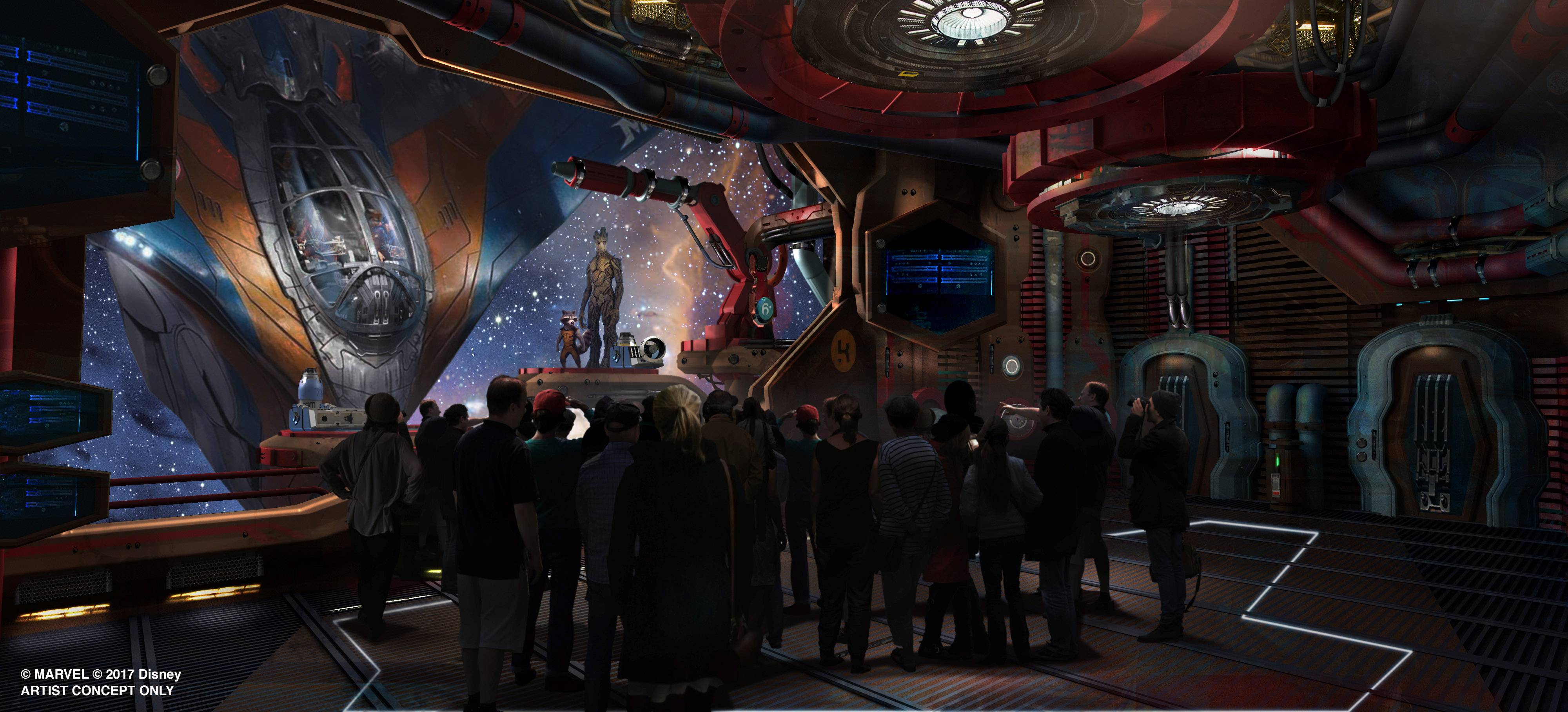 'Guardians of the Galaxy Cosmic Rewind' Pre-show at the Wonder of Xandar pavilion