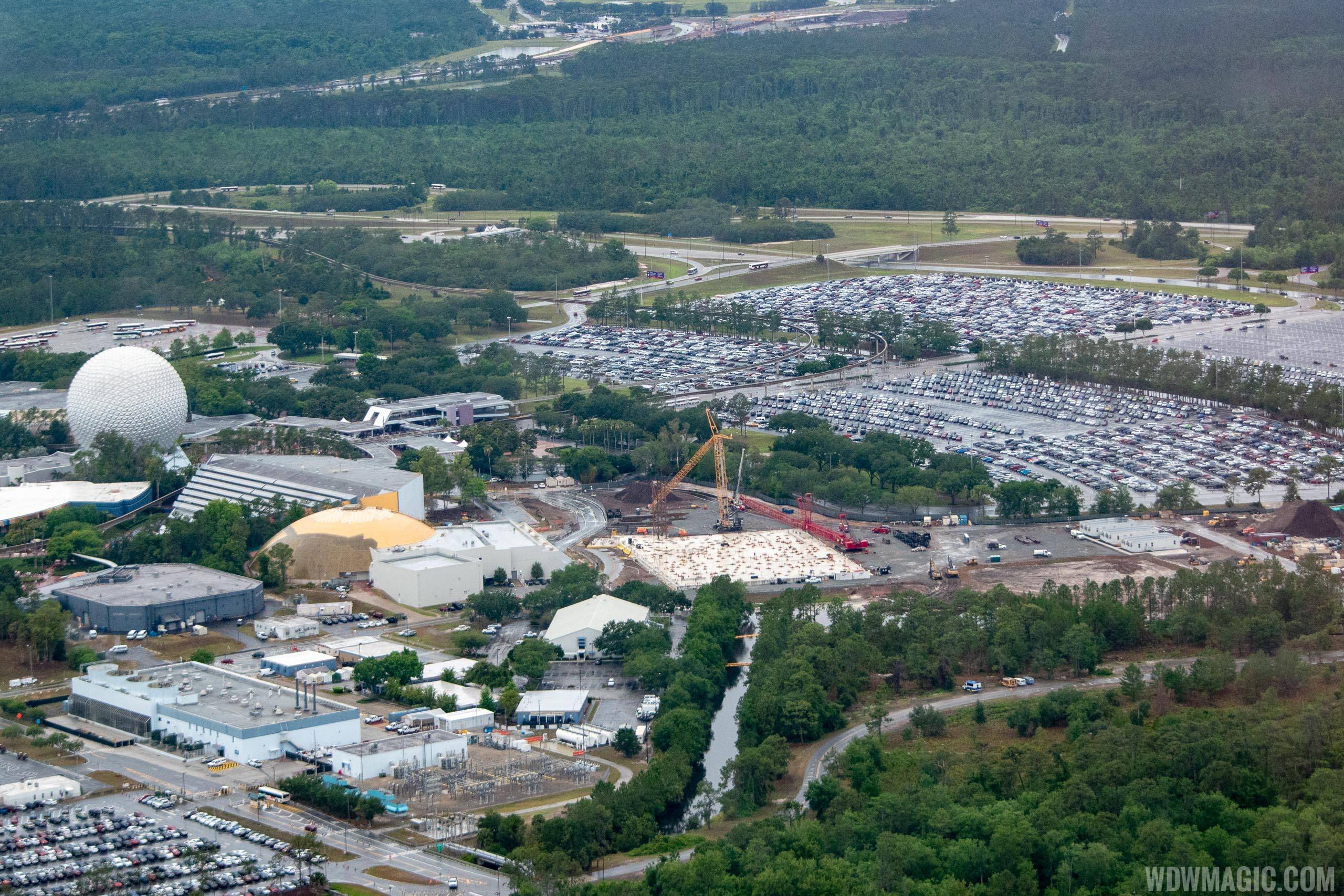 PHOTOS - Aerial views of Guardians of the Galaxy coaster construction at Epcot