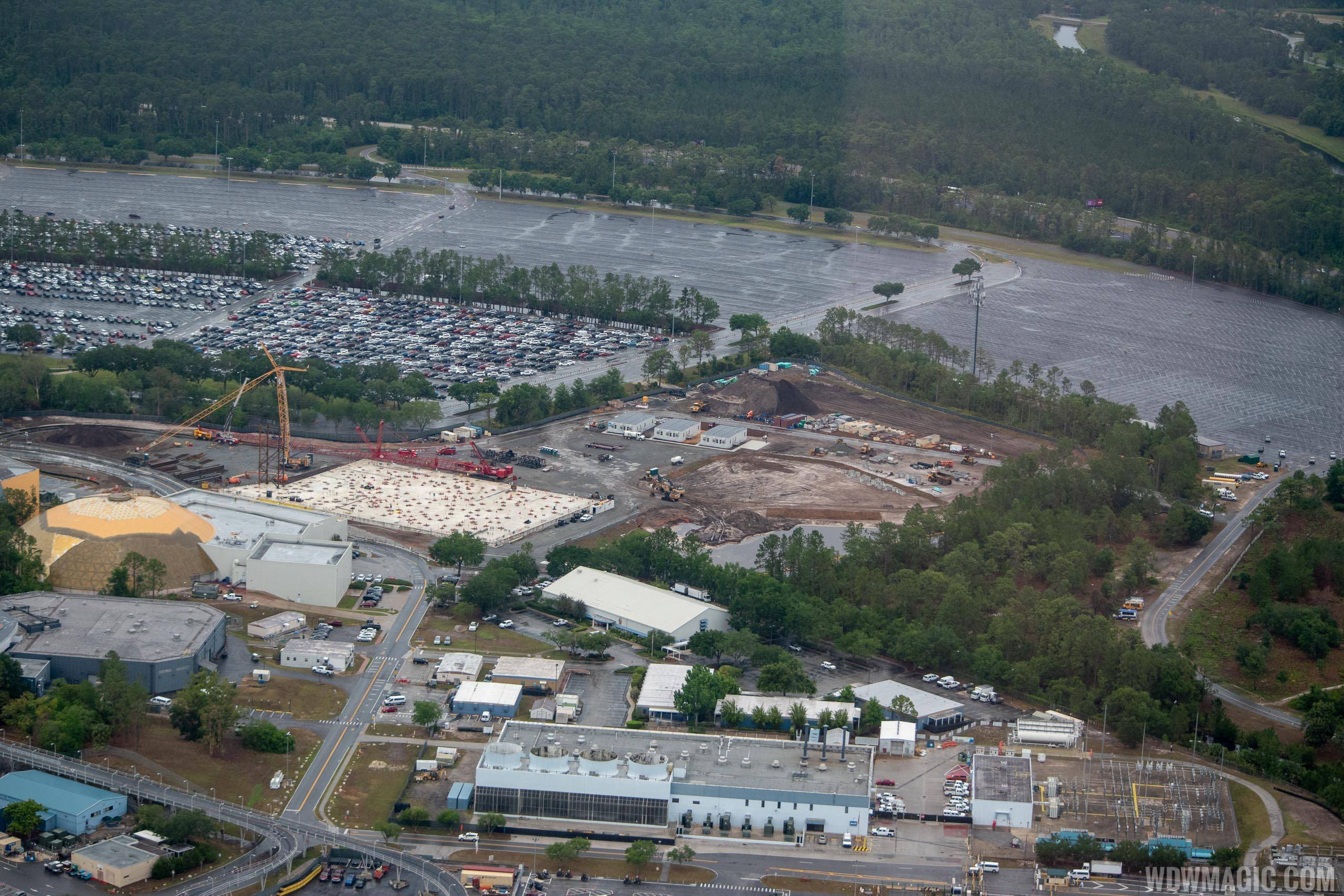 Guardians of the Galaxy construction aerial views - May 2018