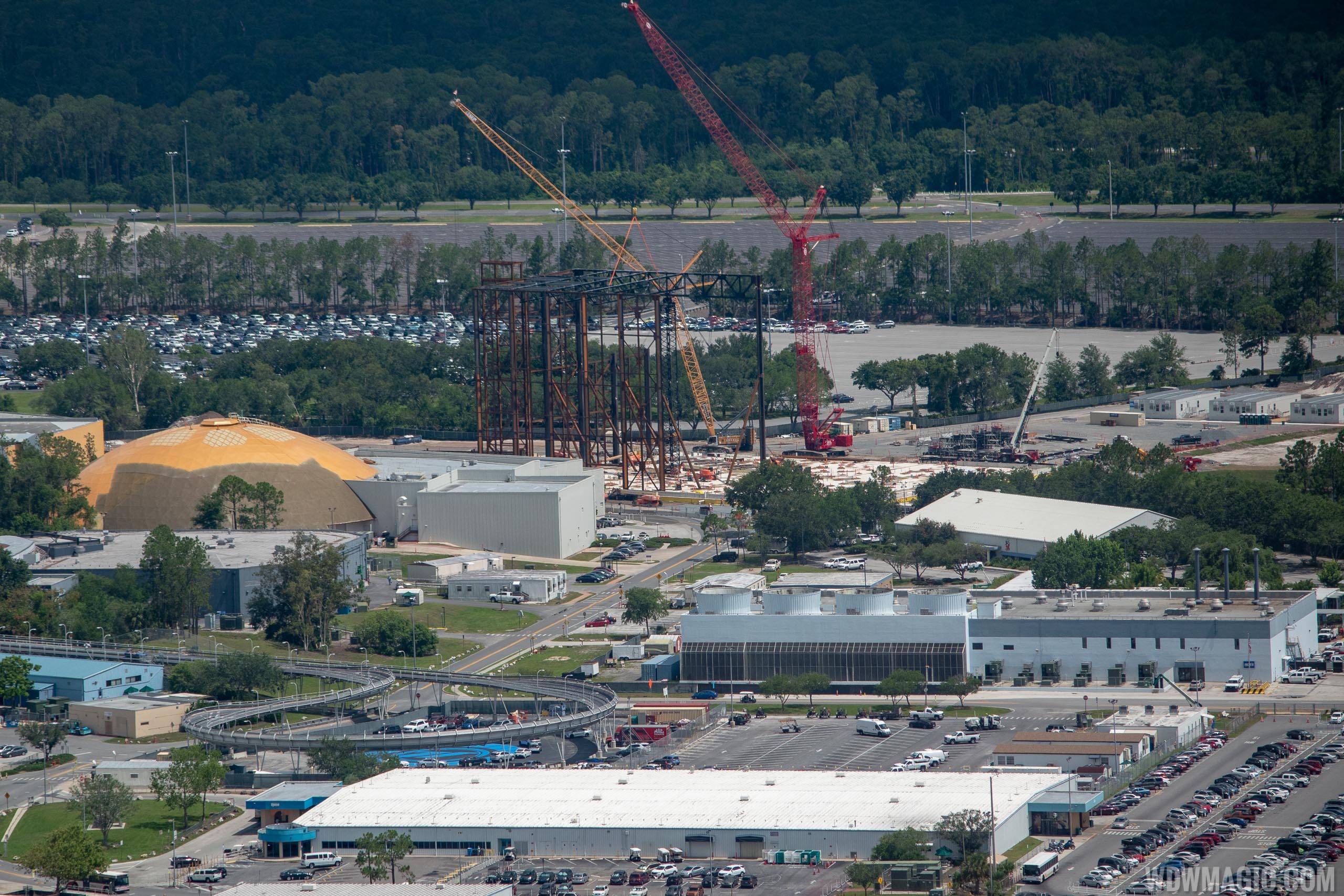 Guardians of the Galaxy construction aerial views - June 2018