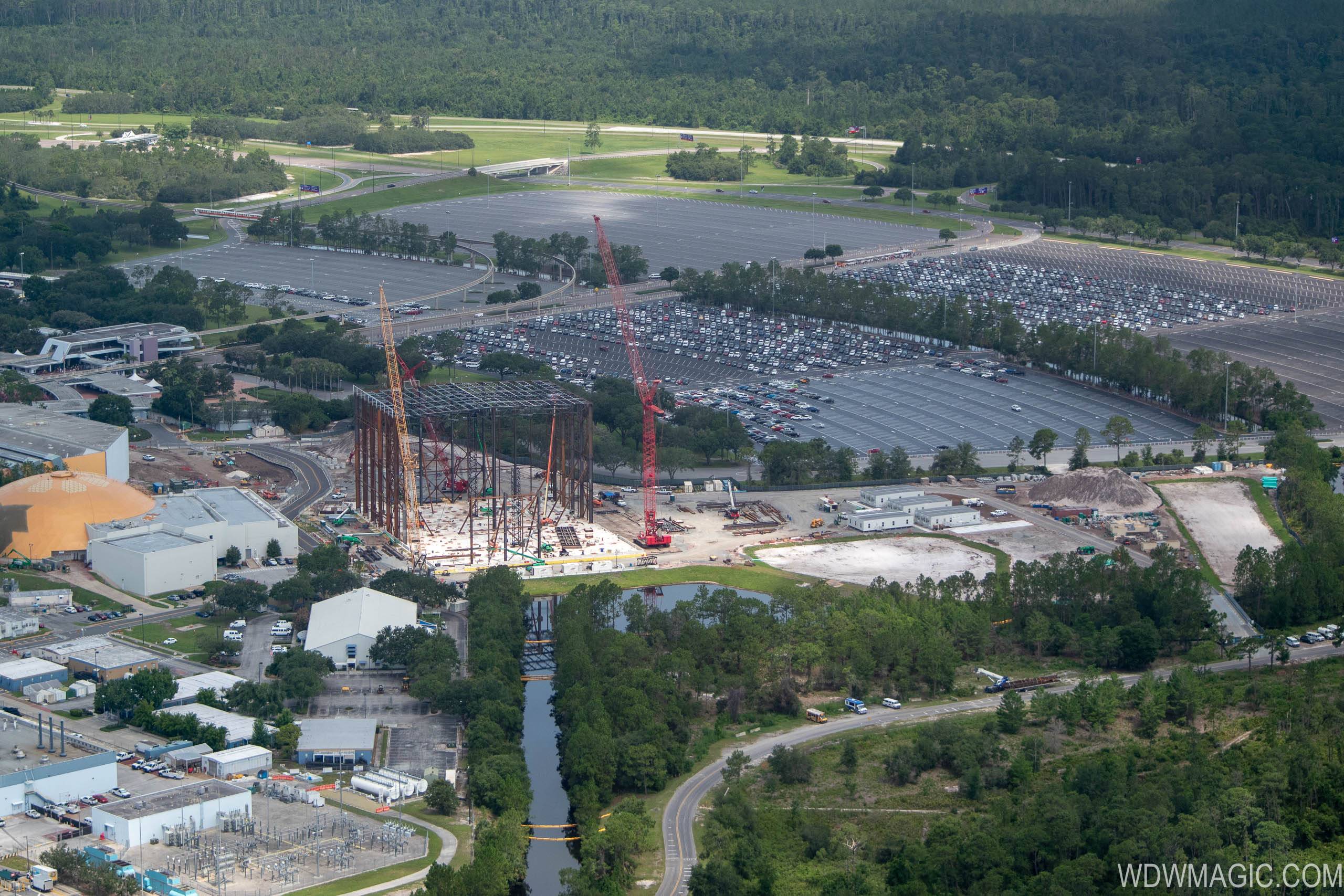 Guardians of the Galaxy construction aerial views - July 2018