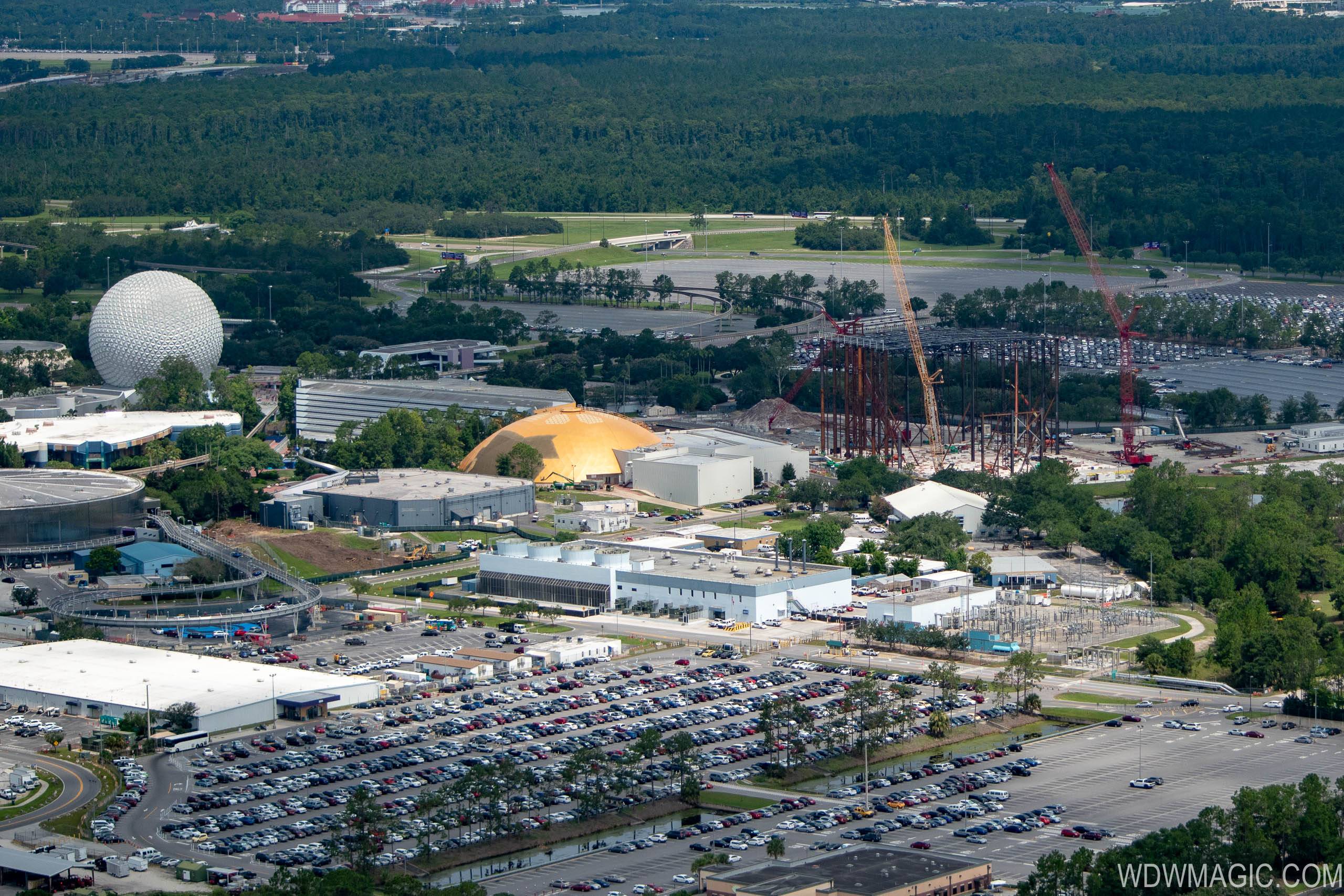 Guardians of the Galaxy construction aerial views - July 2018