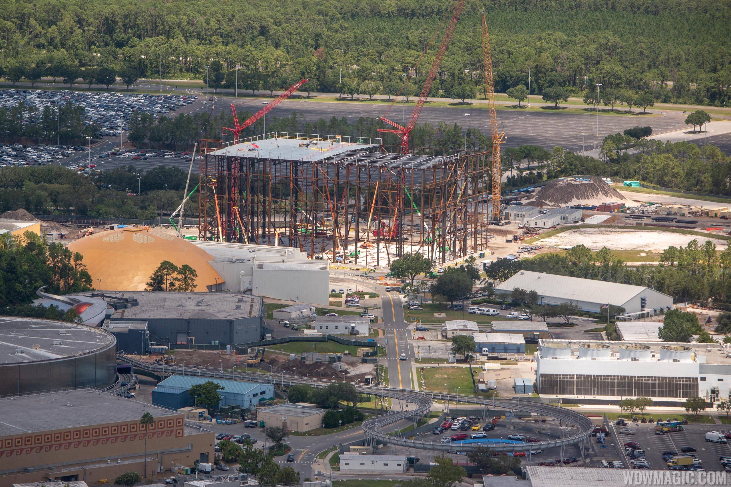 Guardians of the Galaxy construction aerial views - August 2018