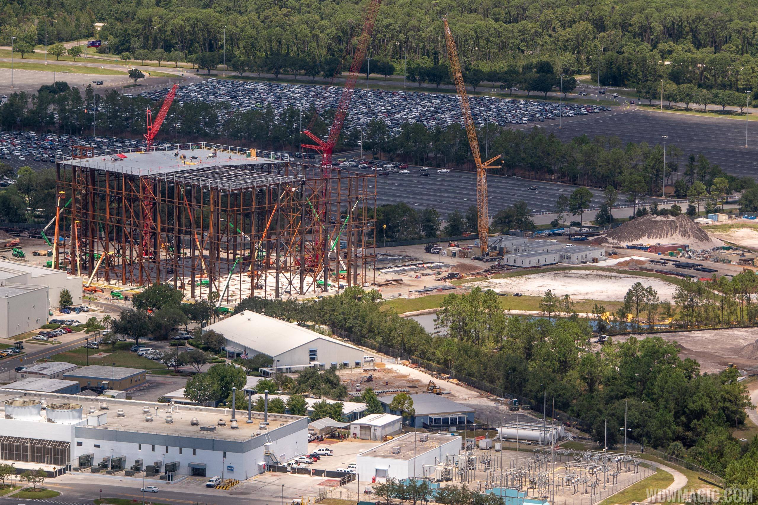 Guardians of the Galaxy construction aerial views - August 2018