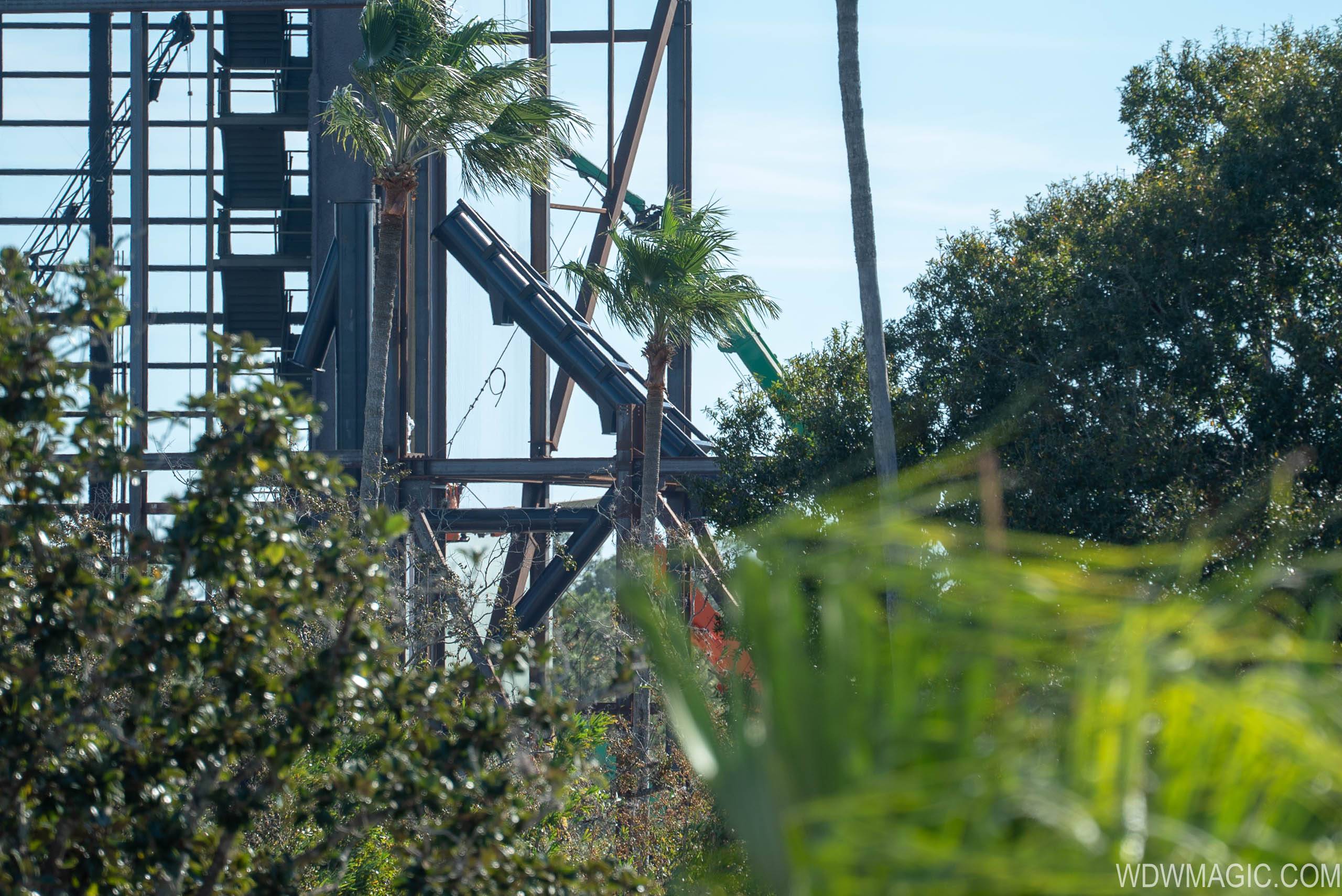 PHOTOS - First piece of track now in place at Epcot's Guardians of the Galaxy coaster