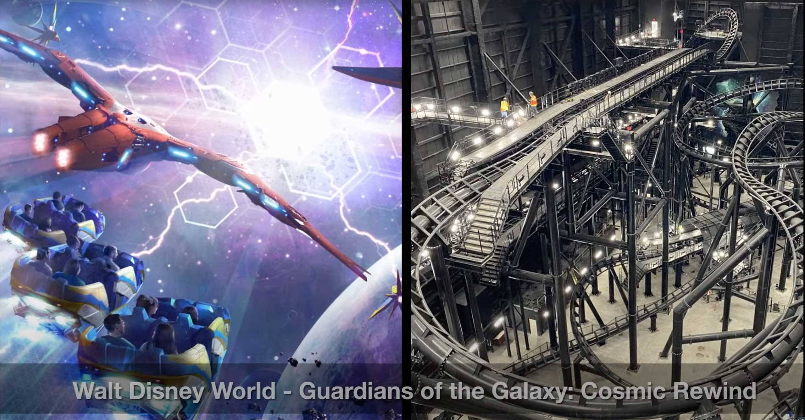 Inside Guardians of the Galaxy Cosmic Rewind show building