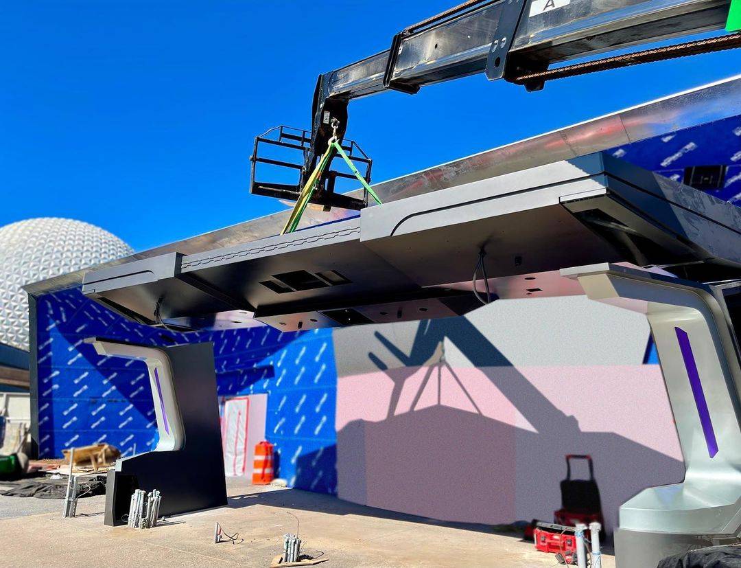First major piece of exterior theming arrives at Guardians of the Galaxy: Cosmic Rewind in EPCOT