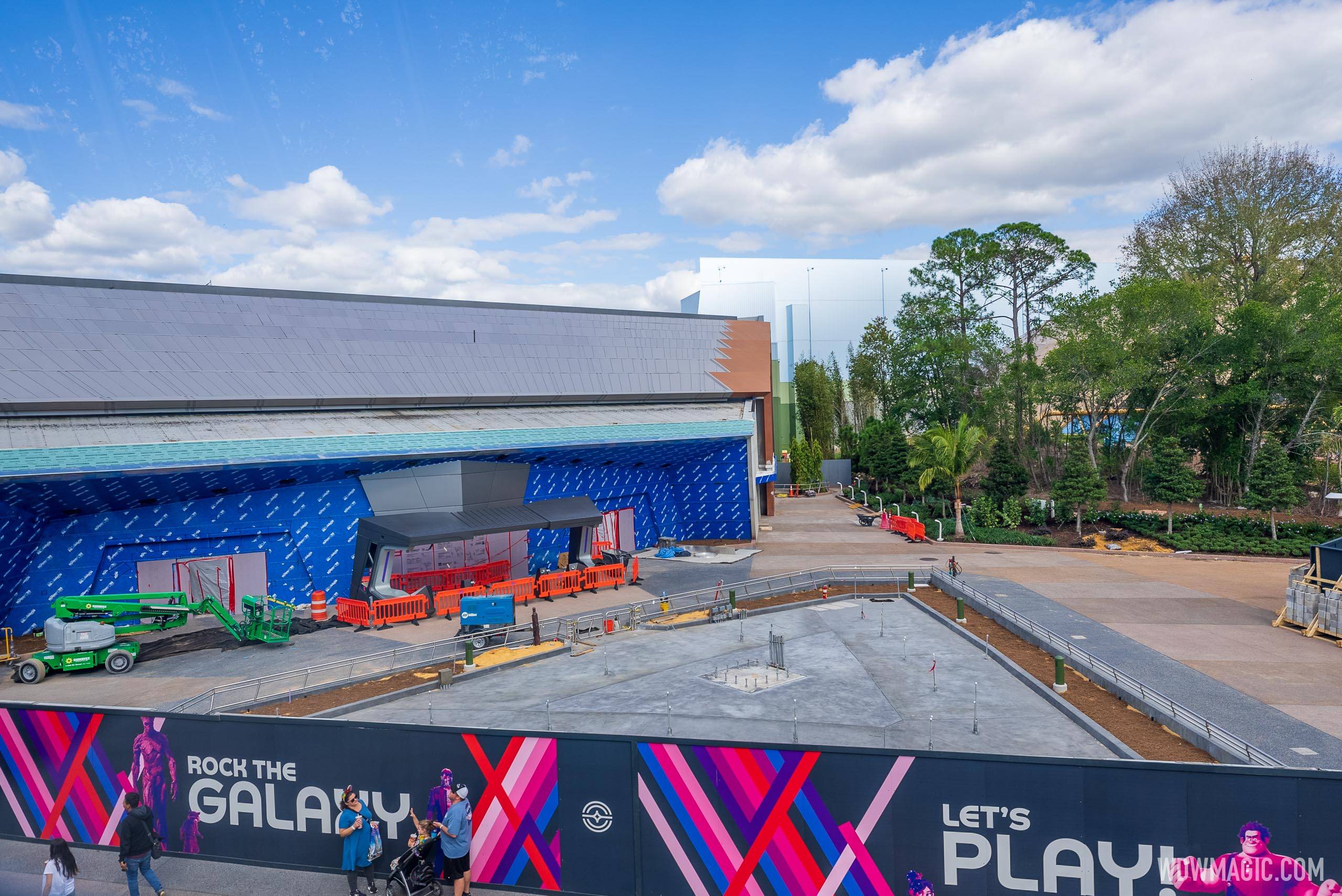 Latest look at the 'Guardians of the Galaxy Cosmic Rewind' construction site in EPCOT