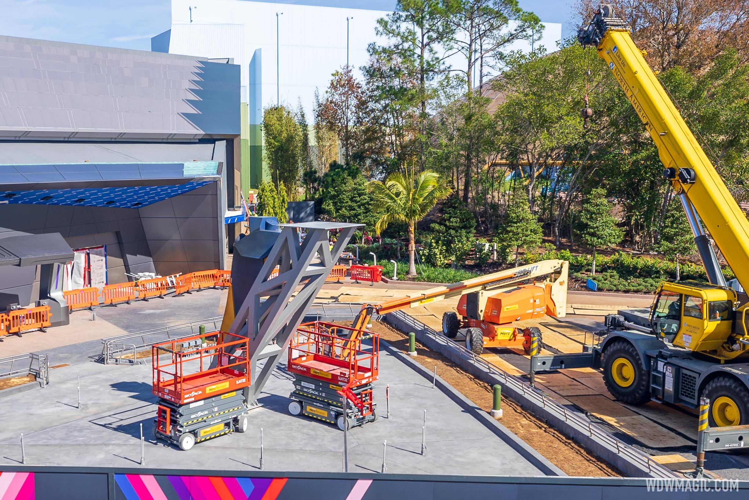 Nova Corps ship installation begins at EPCOT's Guardians of the Galaxy Cosmic Rewind