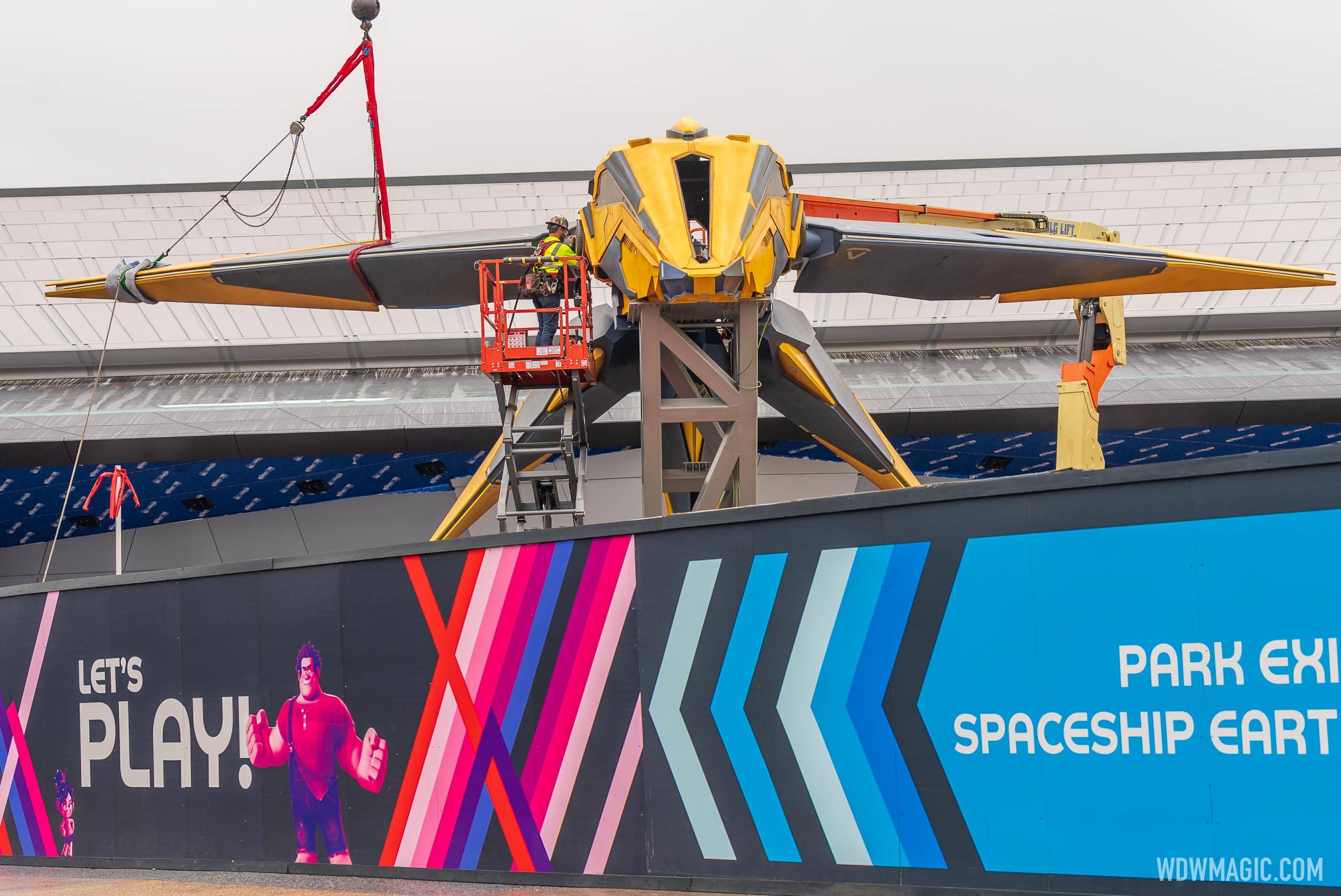 Nova Corps Starblaster ship quickly takes shape at Guardians of the Galaxy Cosmic Rewind in EPCOT