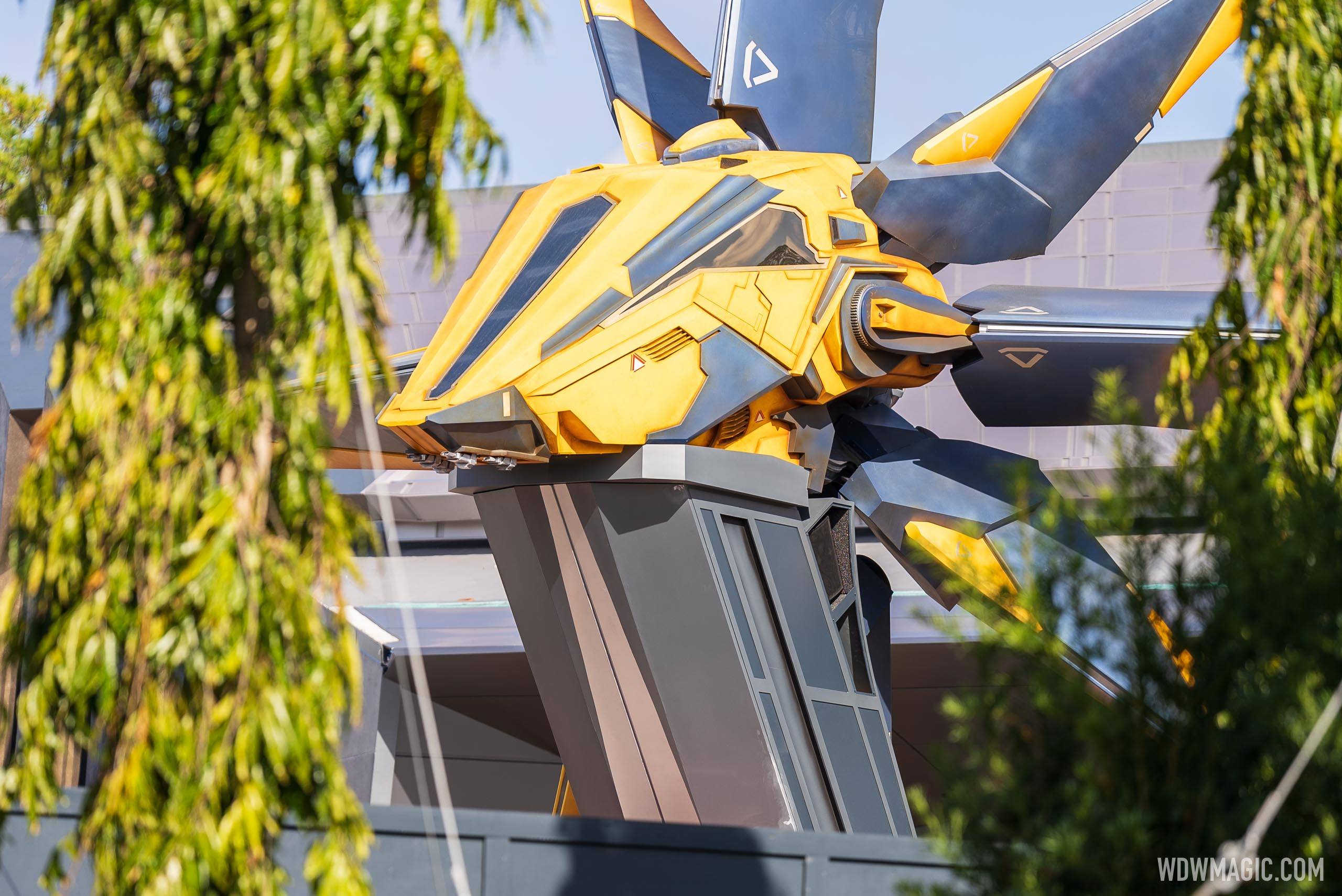 More finishing details added to the Guardians of the Galaxy Nova Corps Starblaster at EPCOT