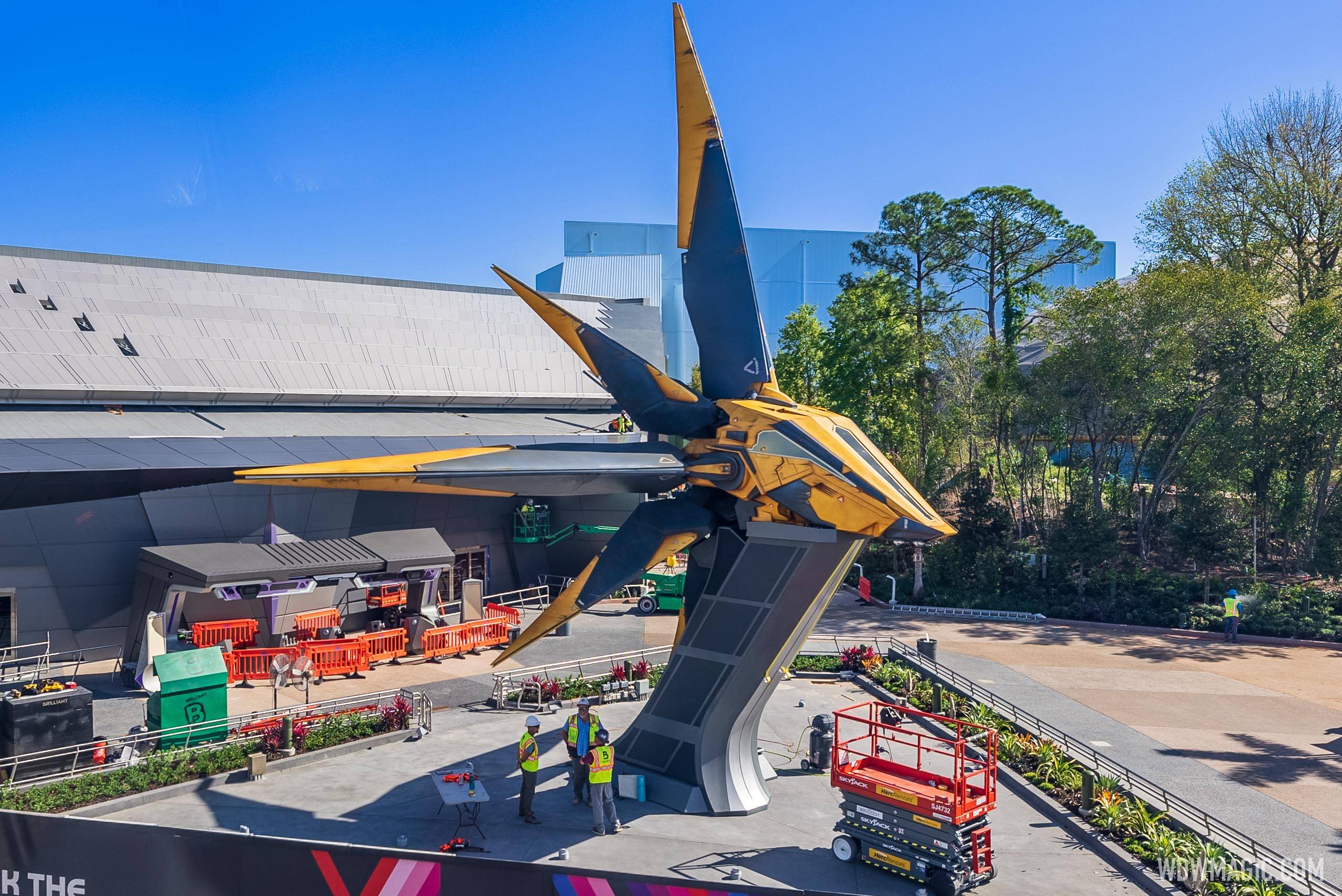 Entrance area at EPCOT's Guardians of the Galaxy Cosmic Rewind looks close to completion as opening nears