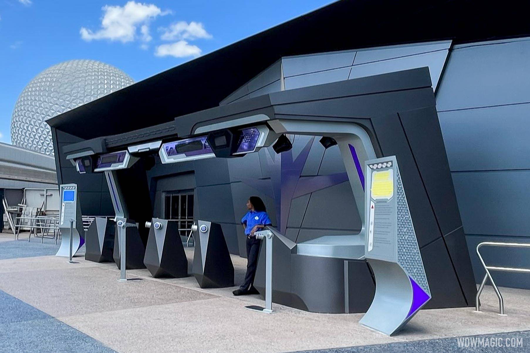 The Lightning Lane and Virtual Queue entrance at the Wonders of Xandar pavilion