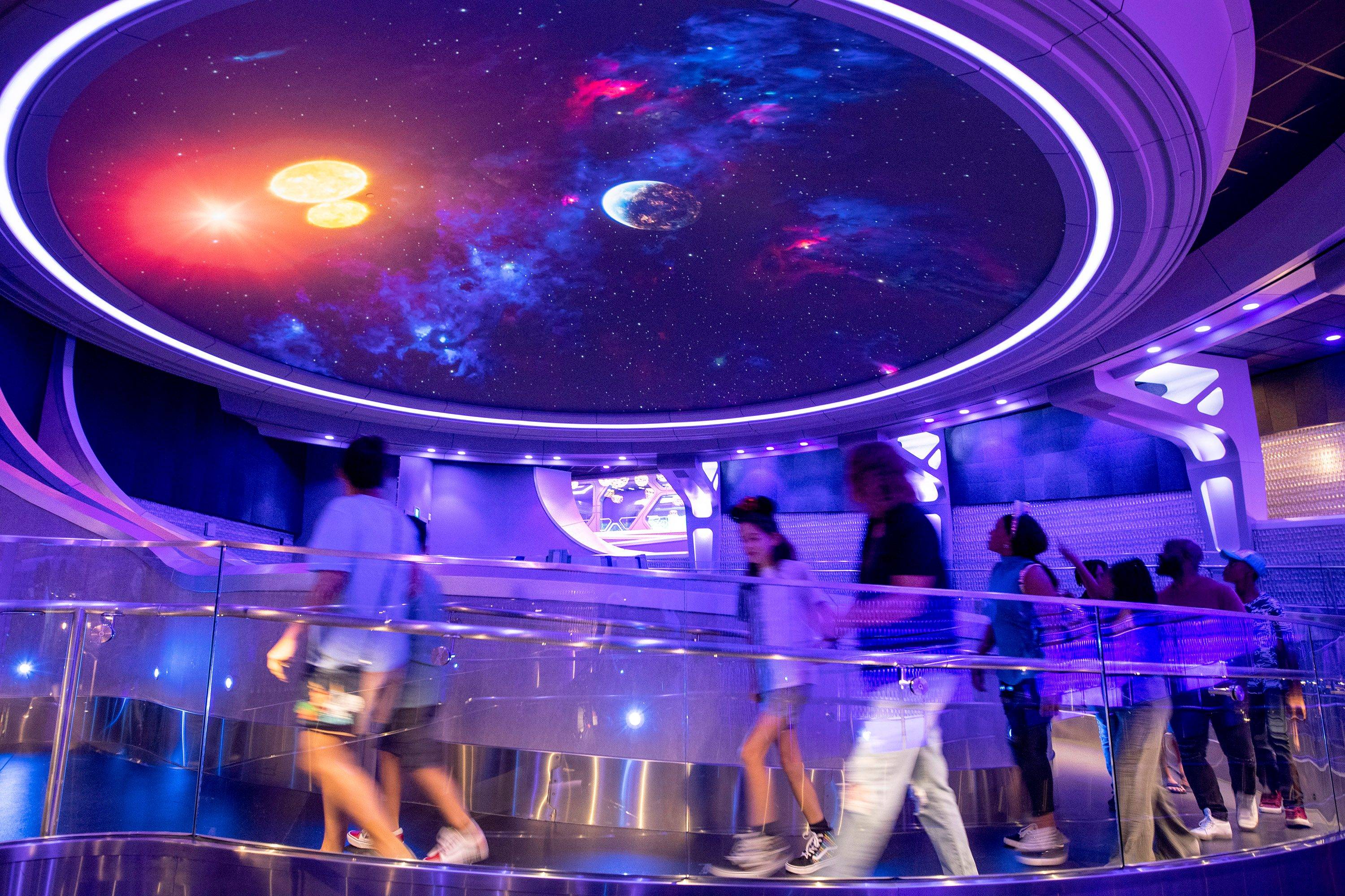 EPCOT guests visit the Galaxarium as part of their experience in Guardians of the Galaxy: Cosmic Rewind