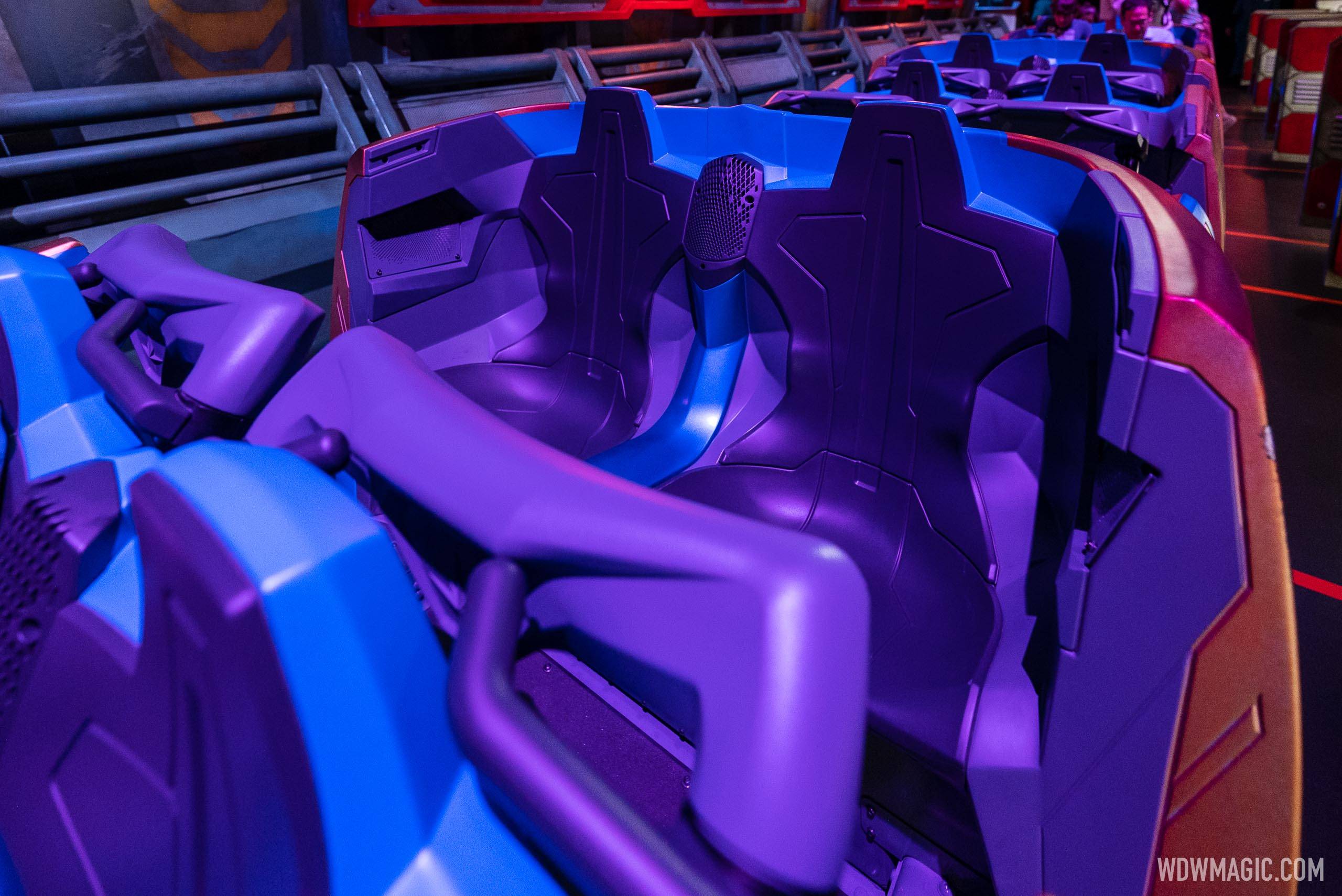 Closeup of Star Jumper seating and speakers