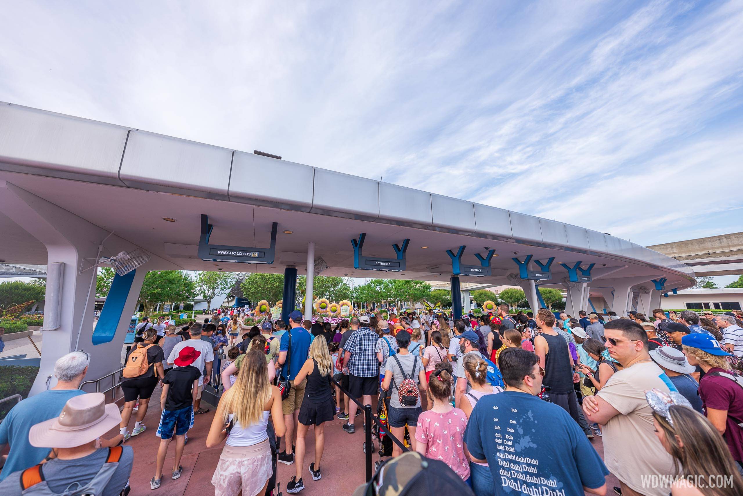 Guests arrived from 6am at the entrance of EPCOT for the opening of Cosmic Rewind