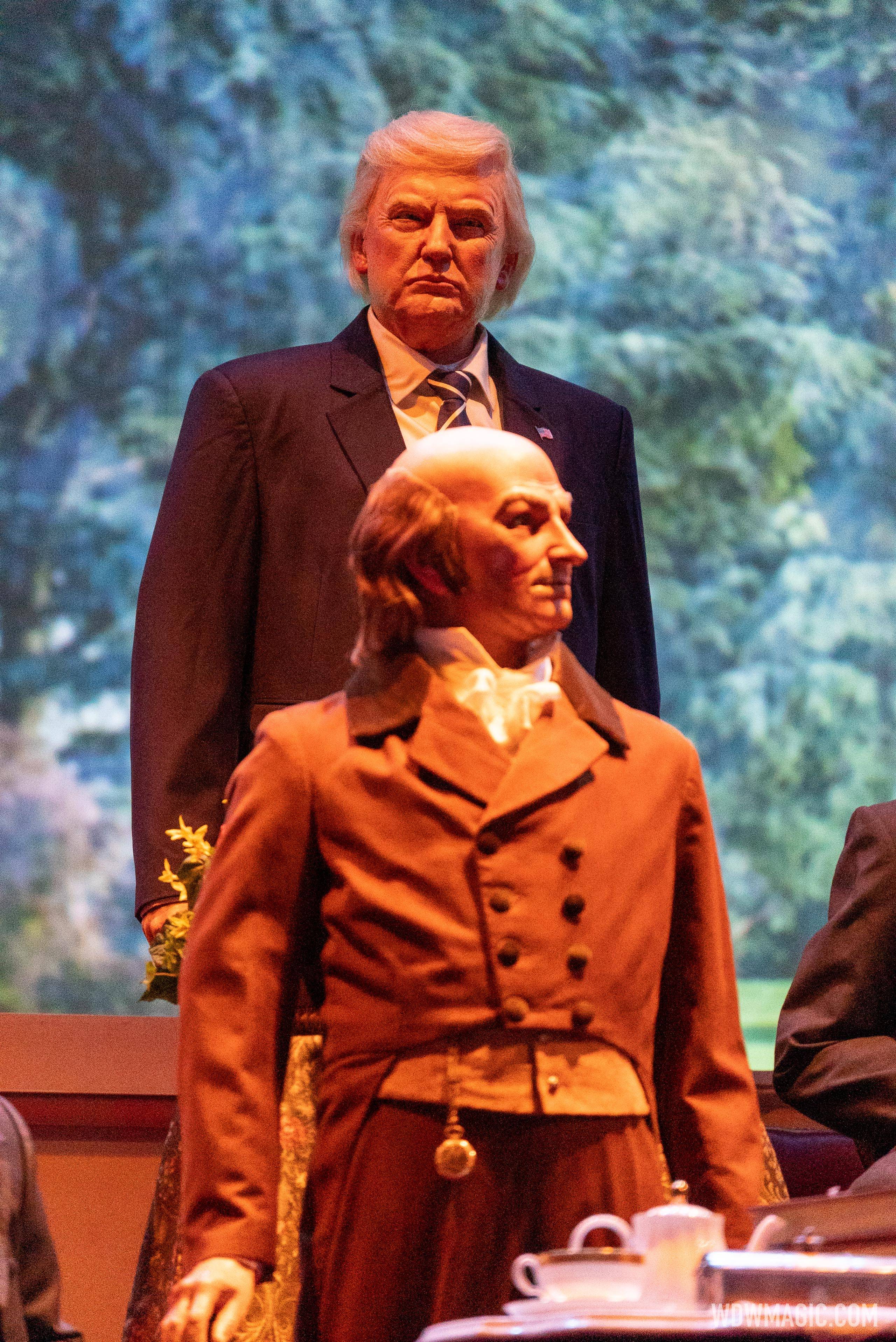 Donald Trump in new location in Hall of Presidents