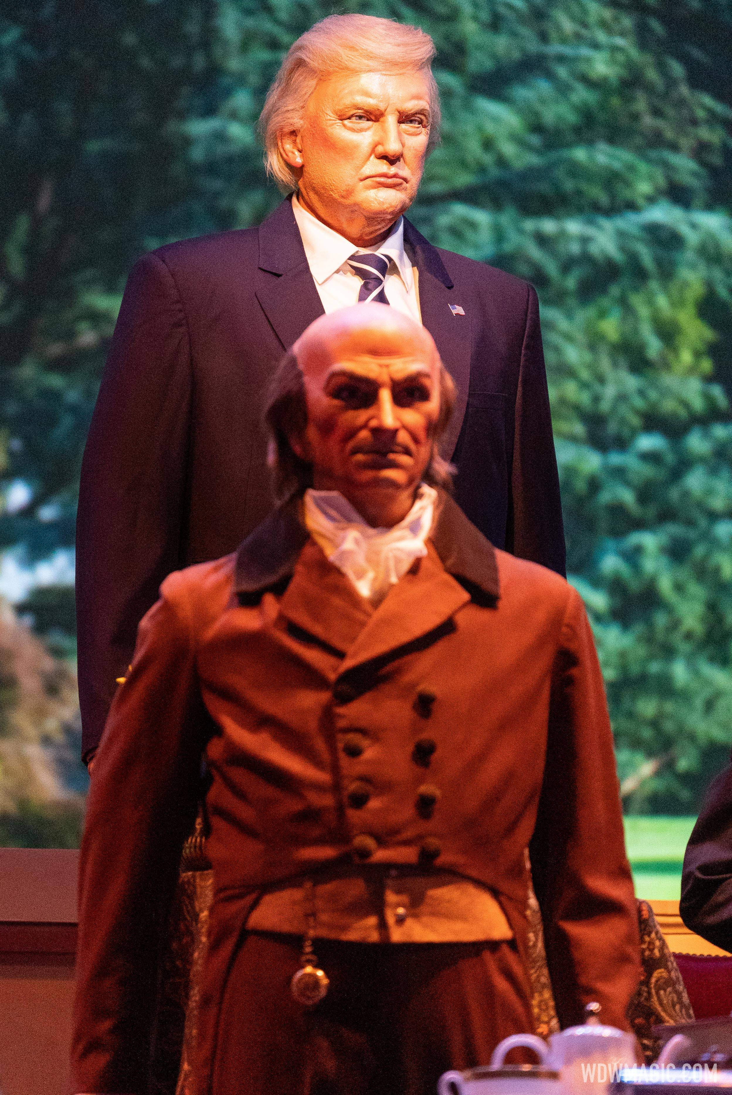 Donald Trump in new location in Hall of Presidents