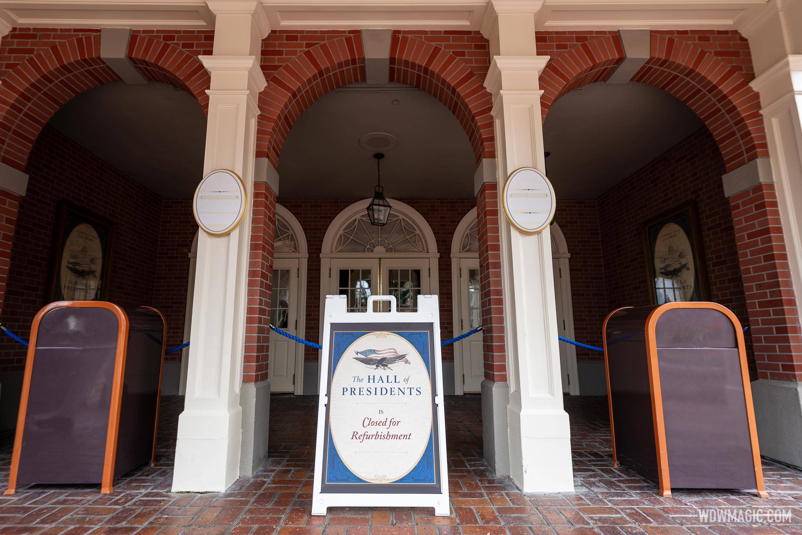 The Hall of Presidents closed for refurbishment - January 2025