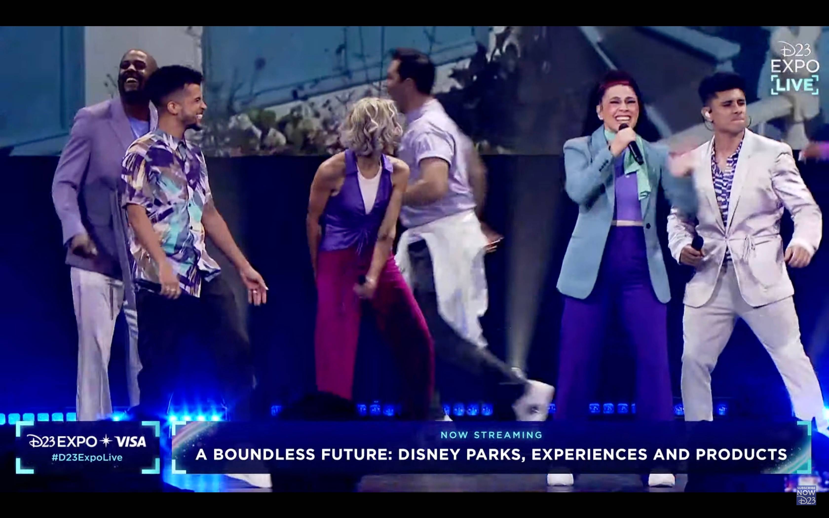 Jordan Fisher and Angie Keilhauer perform 'Happily Ever After' at D23 Expo