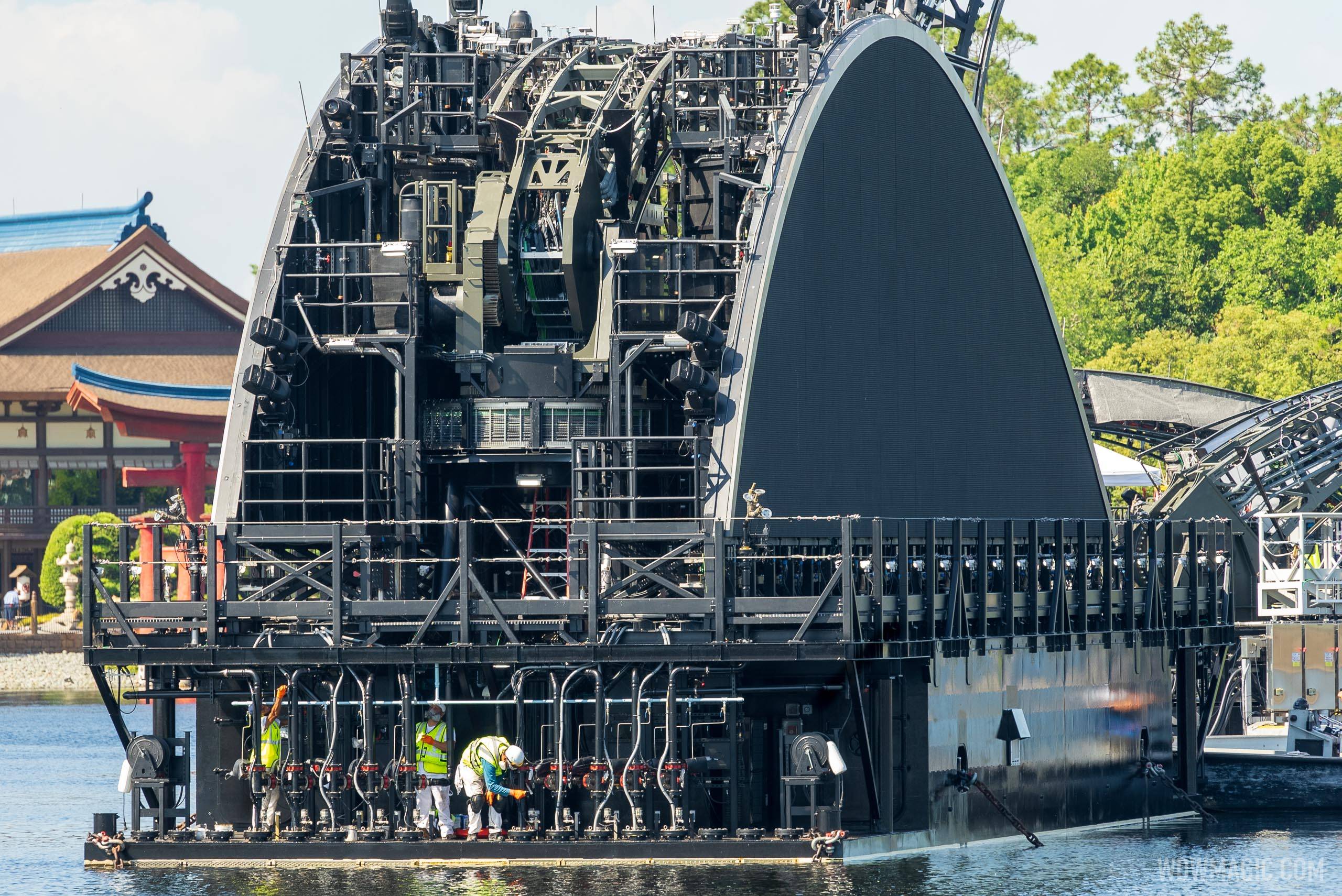 EPCOT'S Harmonious barges get a lot more black with new paintwork