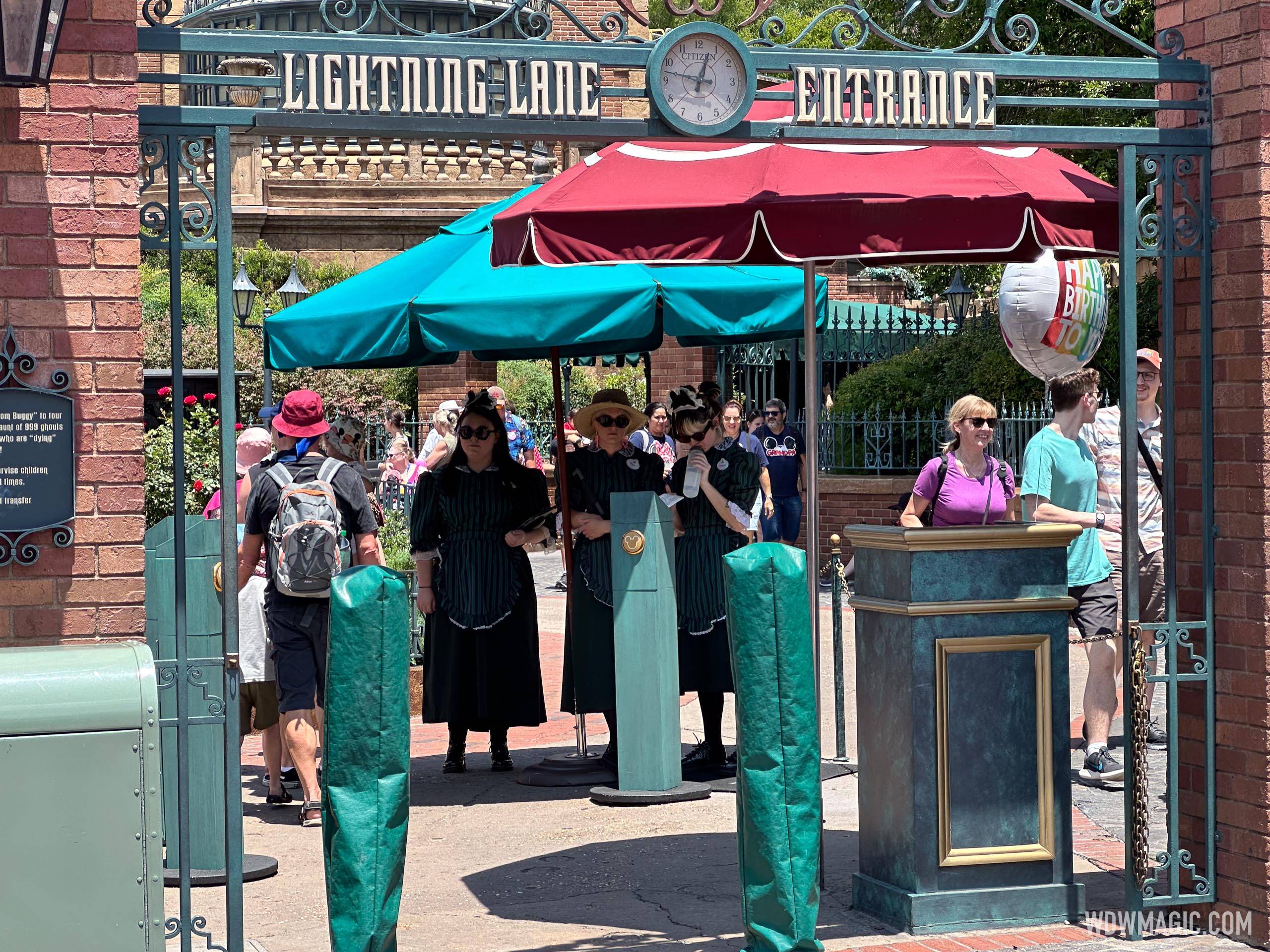 Expanded Lightning Lane entry process testing at Walt Disney World's Haunted Mansion
