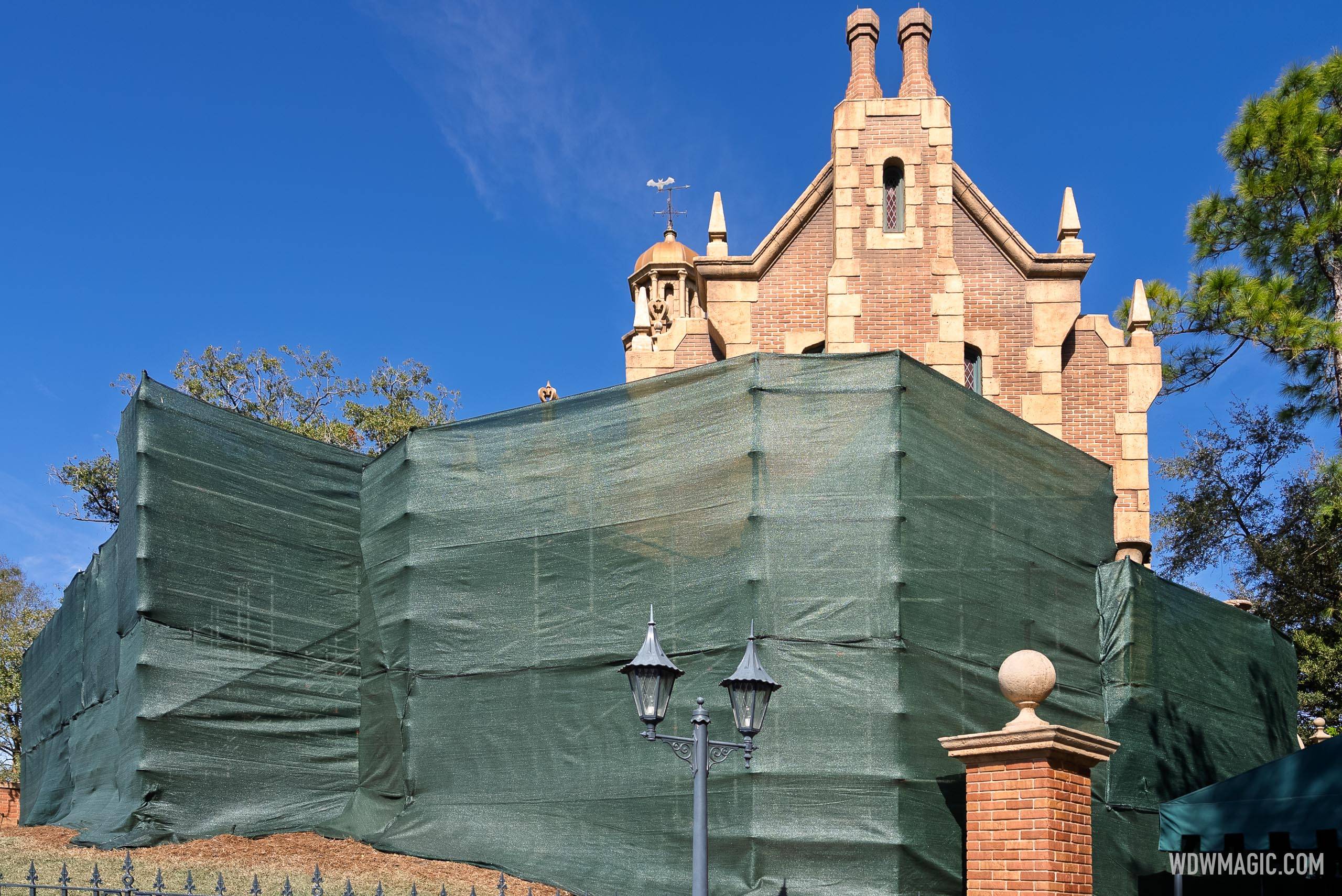 Haunted Mansion Exterior Refurbishment Progress at Magic Kingdom - February 4 2026