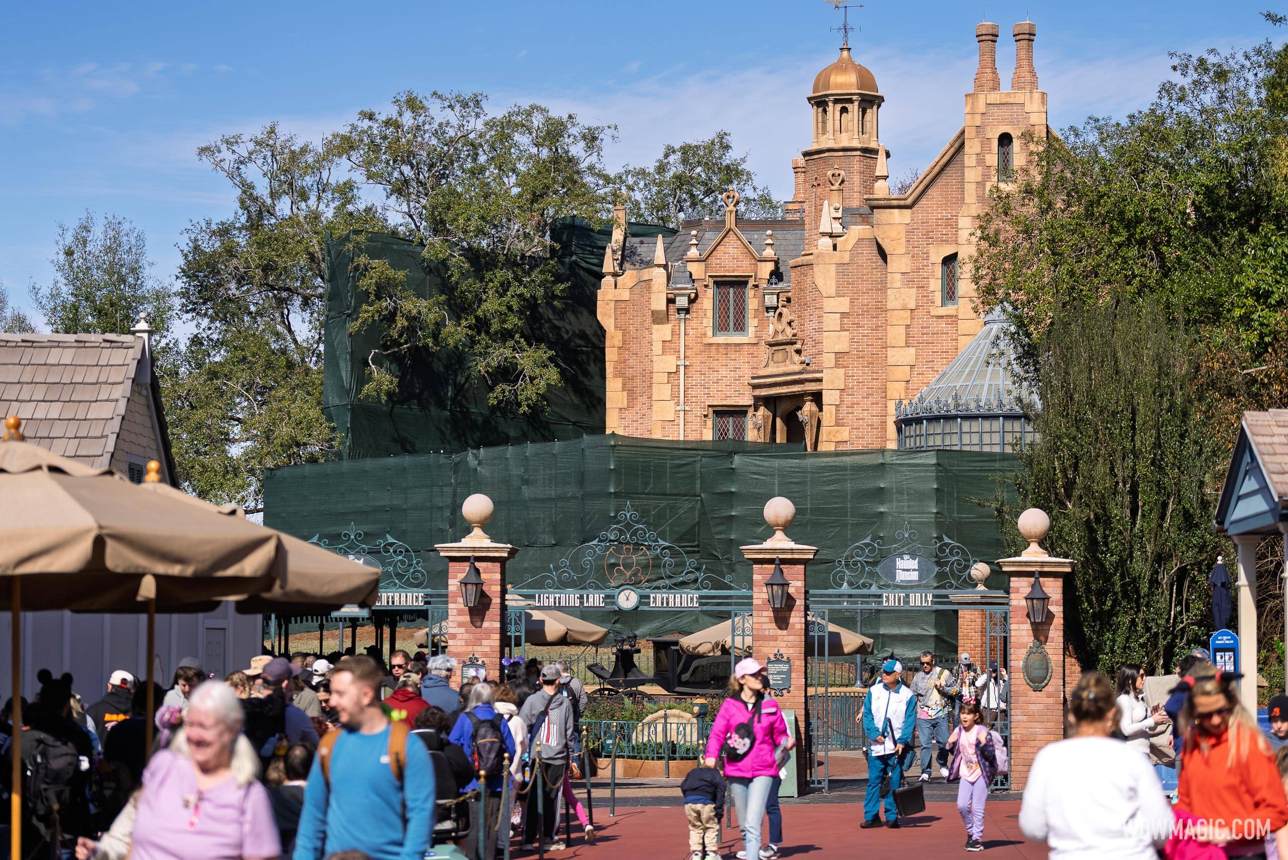Haunted Mansion Exterior Refurbishment Progress at Magic Kingdom - February 4 2026