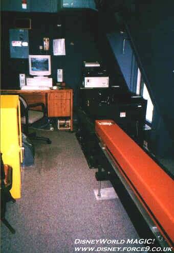 The laser booth in the American Adventure.