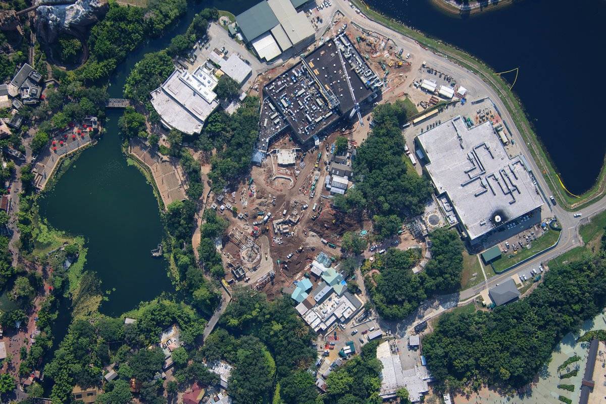 New Aerial Photos Show Indiana Jones Temple Framework Growing at Disney's Animal Kingdom